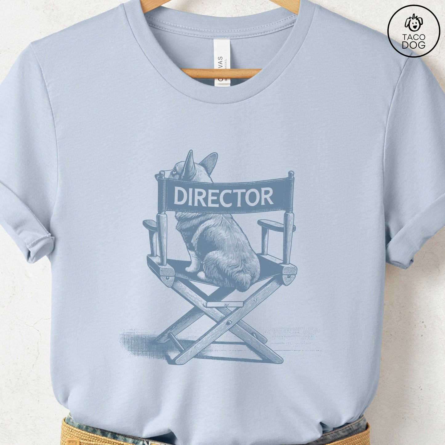 Corgi Director Chair T-Shirt