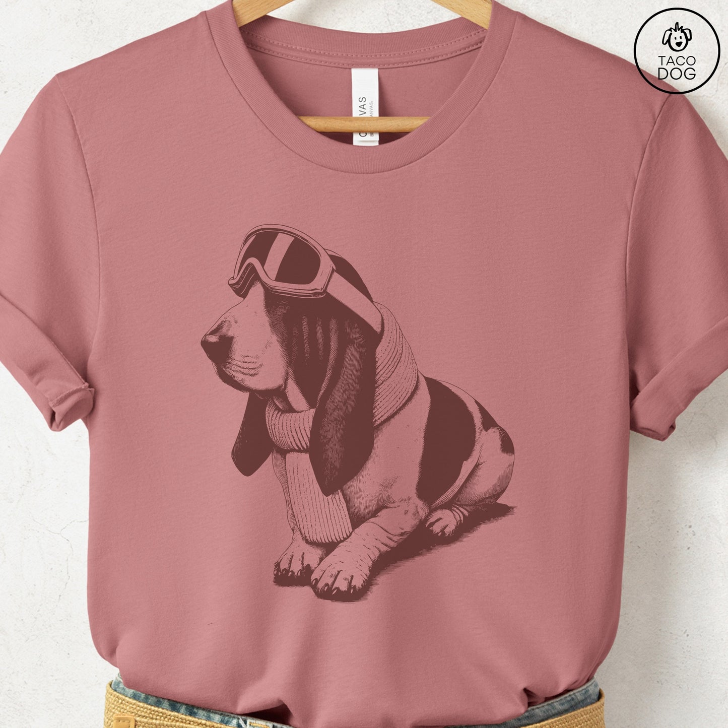 Basset Hound Winter Sport T-Shirt
