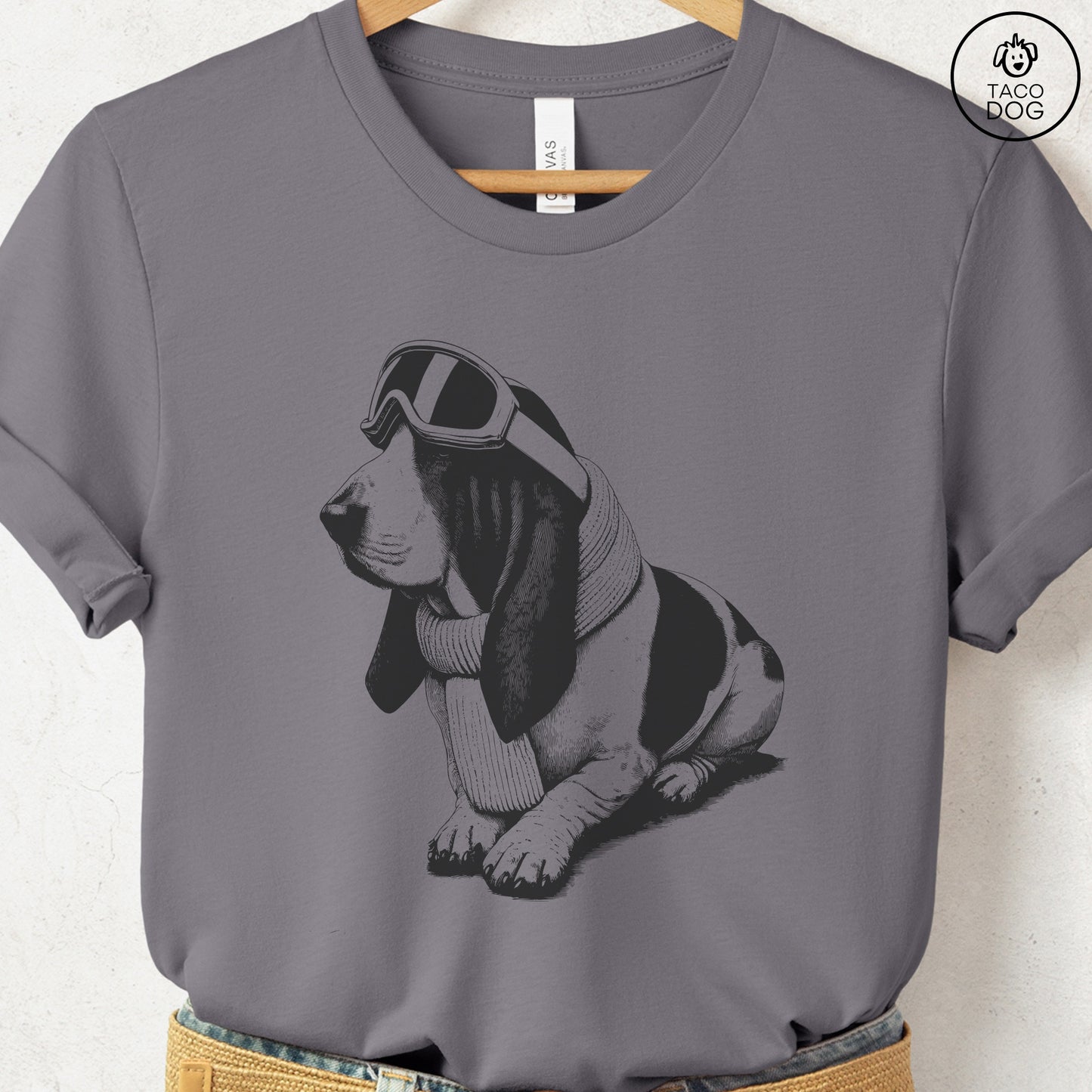 Basset Hound Winter Sport T-Shirt