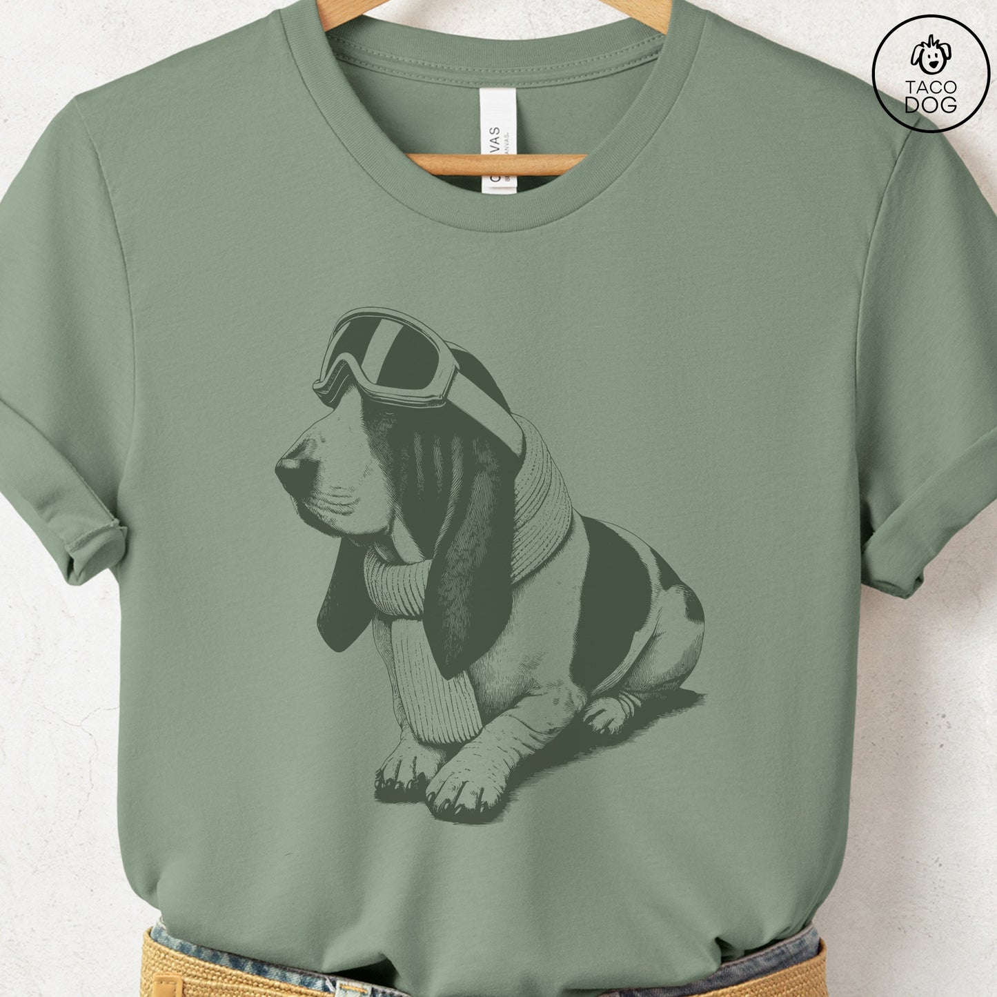 Basset Hound Winter Sport T-Shirt