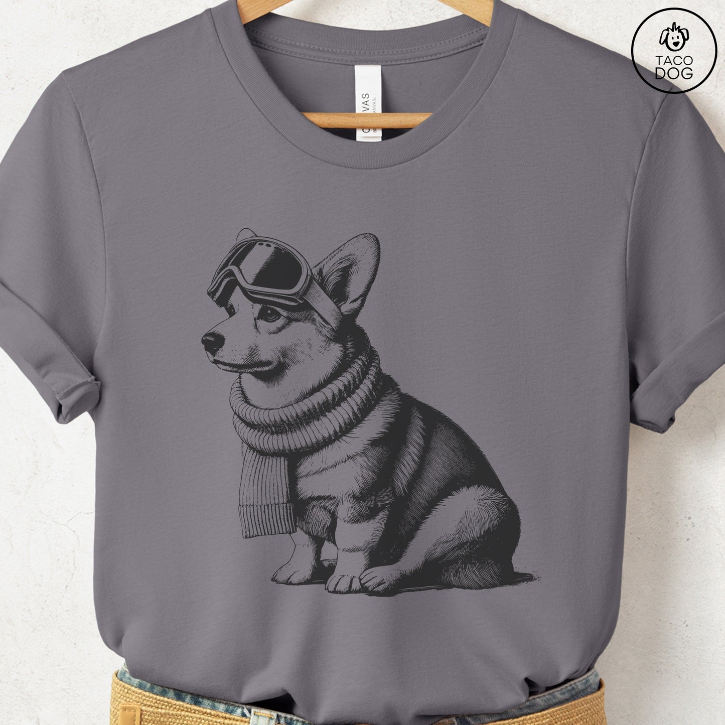 Corgi Winter Sport T-Shirt