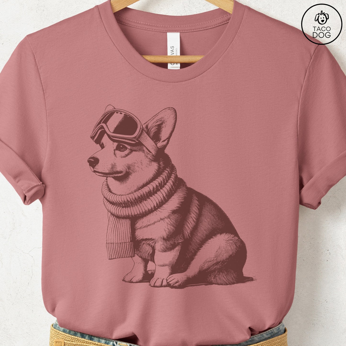 Corgi Winter Sport T-Shirt