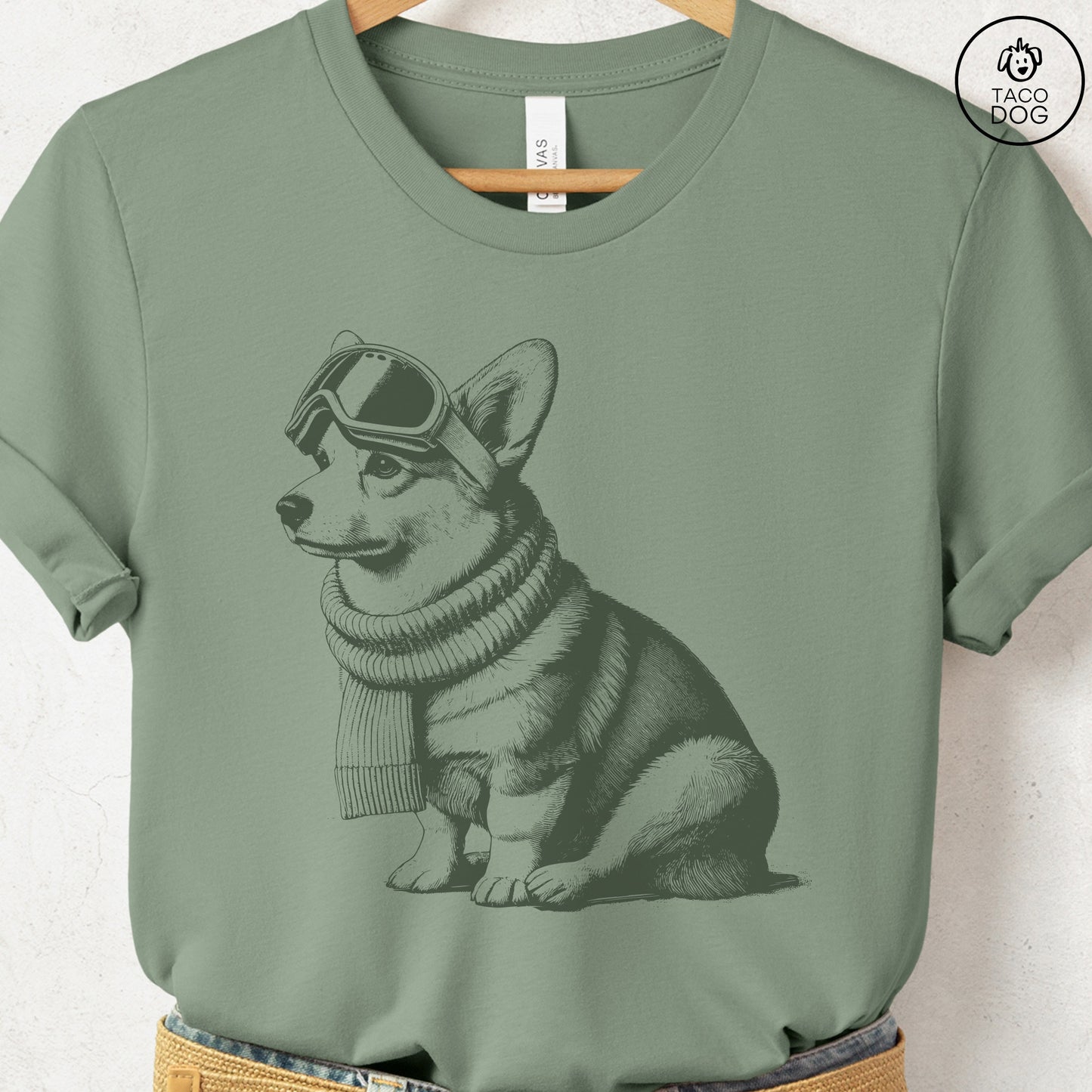 Corgi Winter Sport T-Shirt
