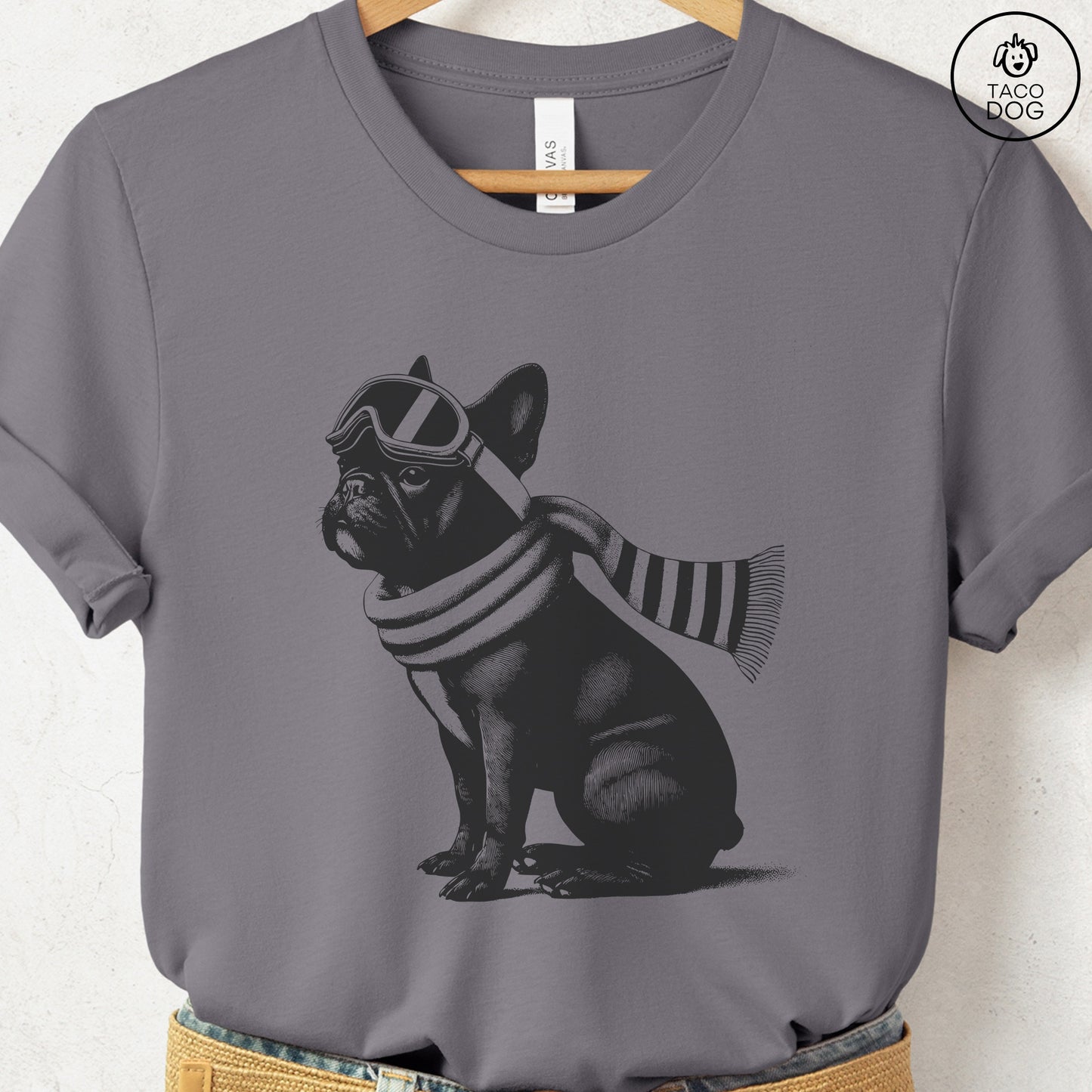 French Bulldog Frenchie Winter Sport T-Shirt