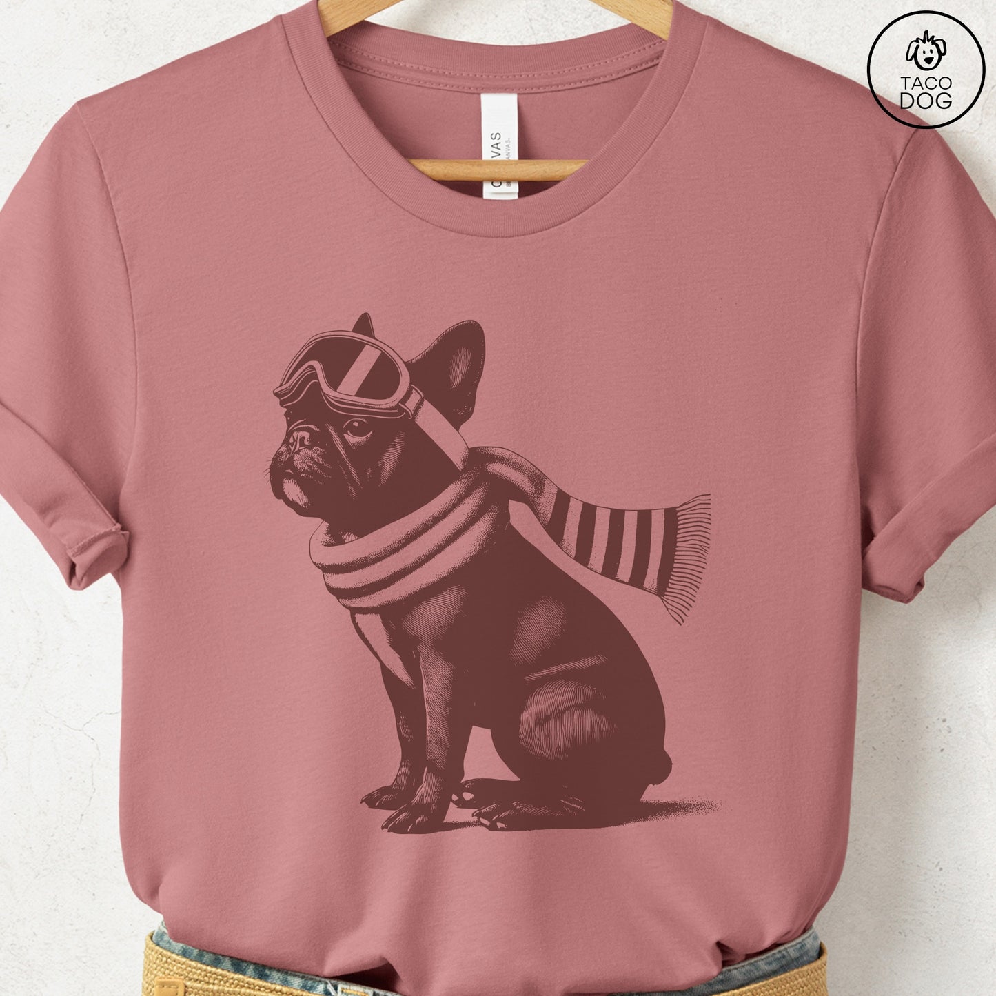 French Bulldog Frenchie Winter Sport T-Shirt