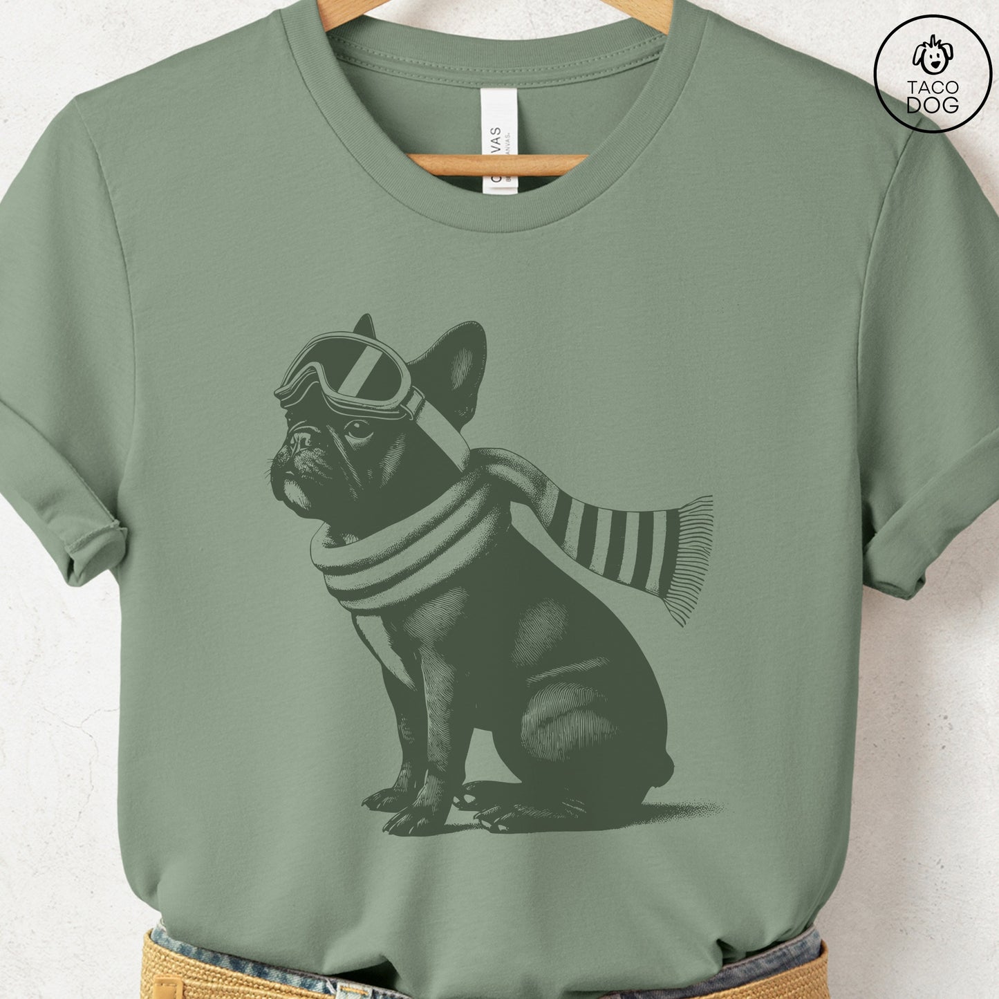 French Bulldog Frenchie Winter Sport T-Shirt