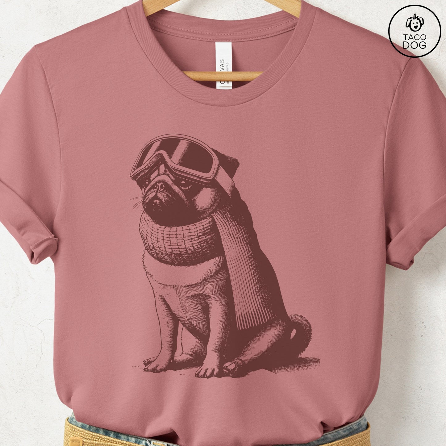 Pug Winter Sport T-Shirt
