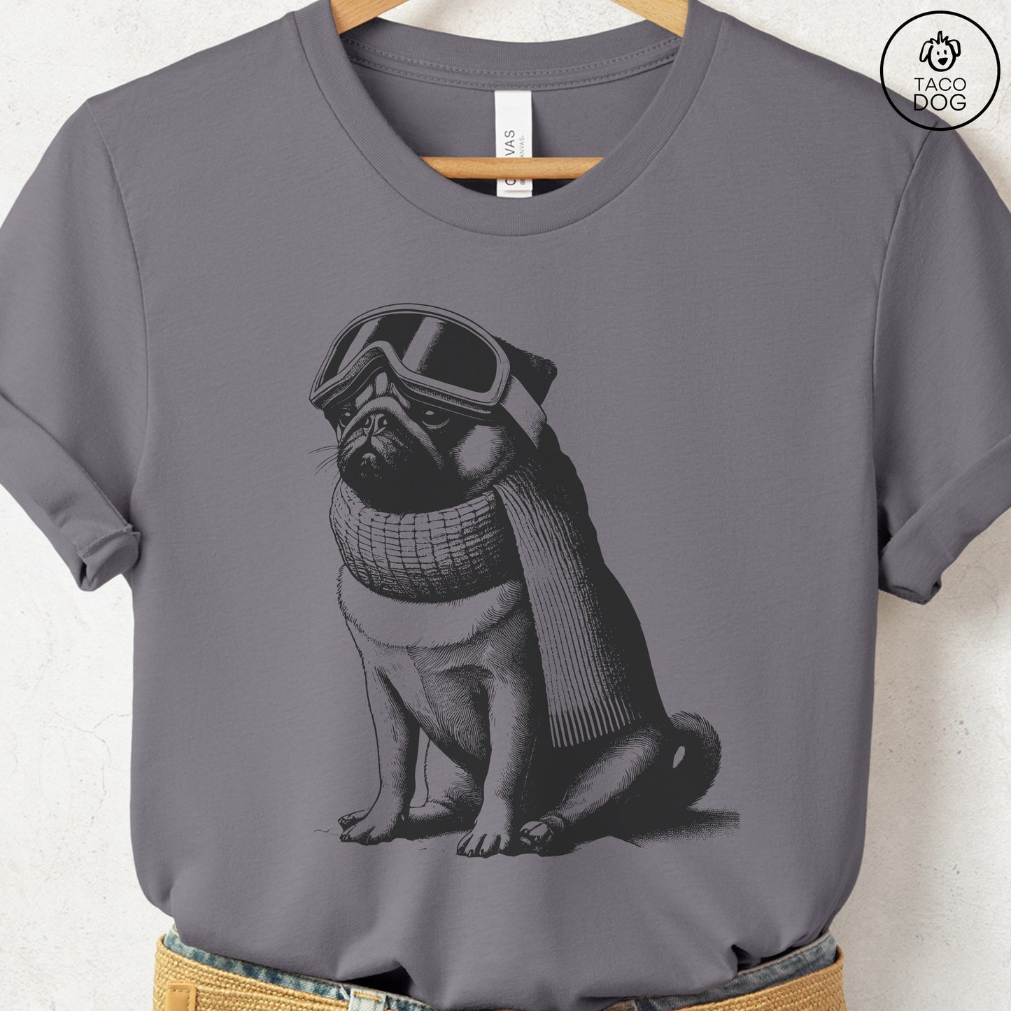 Pug Winter Sport T-Shirt