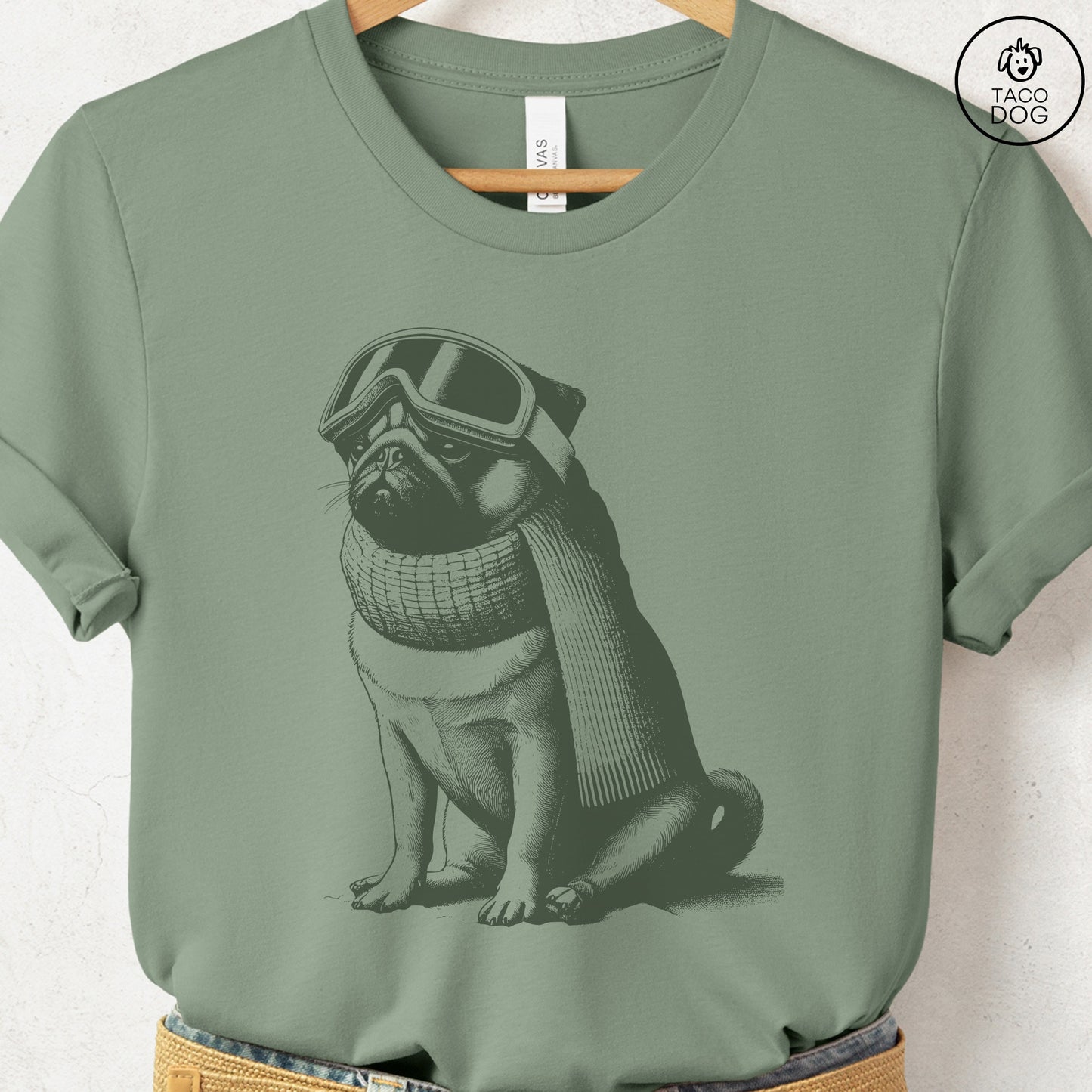 Pug Winter Sport T-Shirt