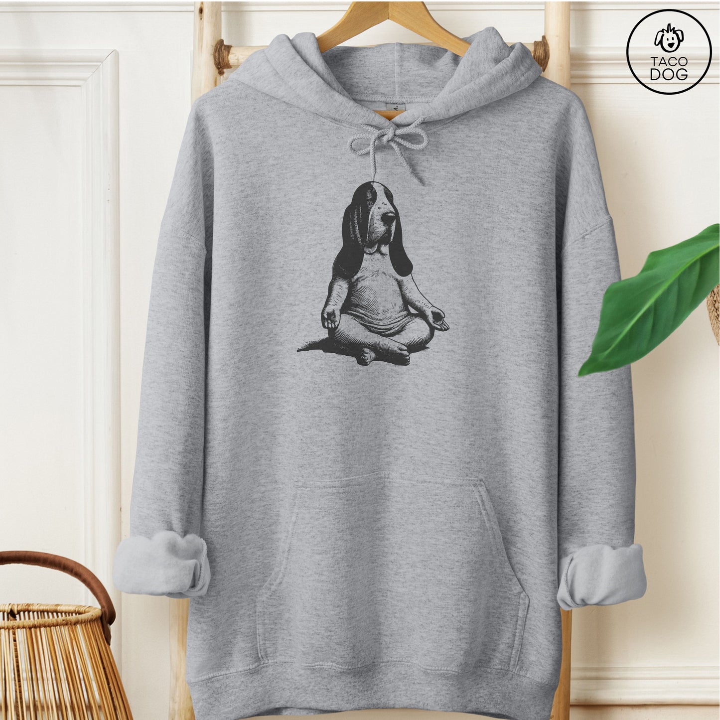 Basset Hound Meditate Yoga Hoodie