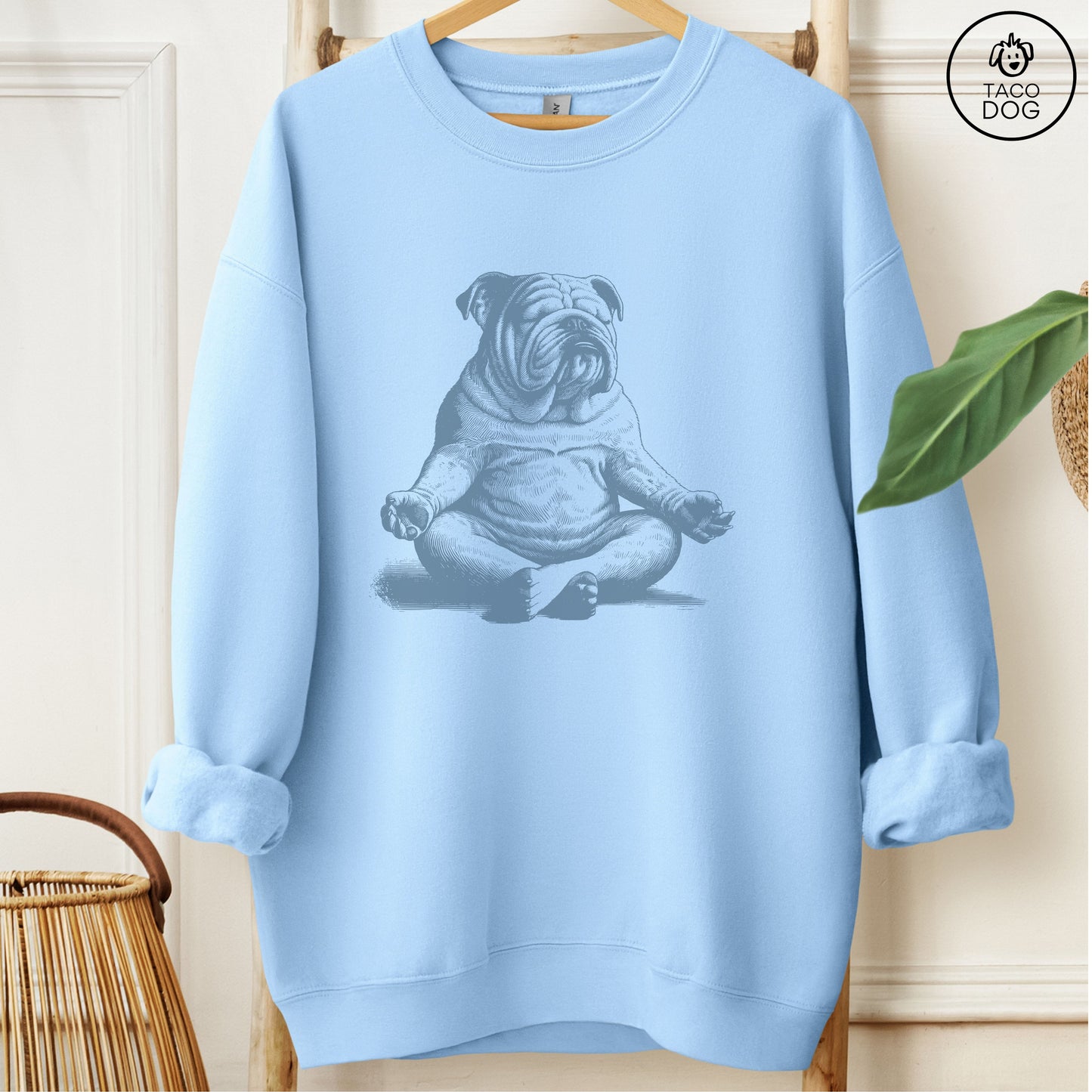 English Bulldog Meditate Yoga Sweatshirt