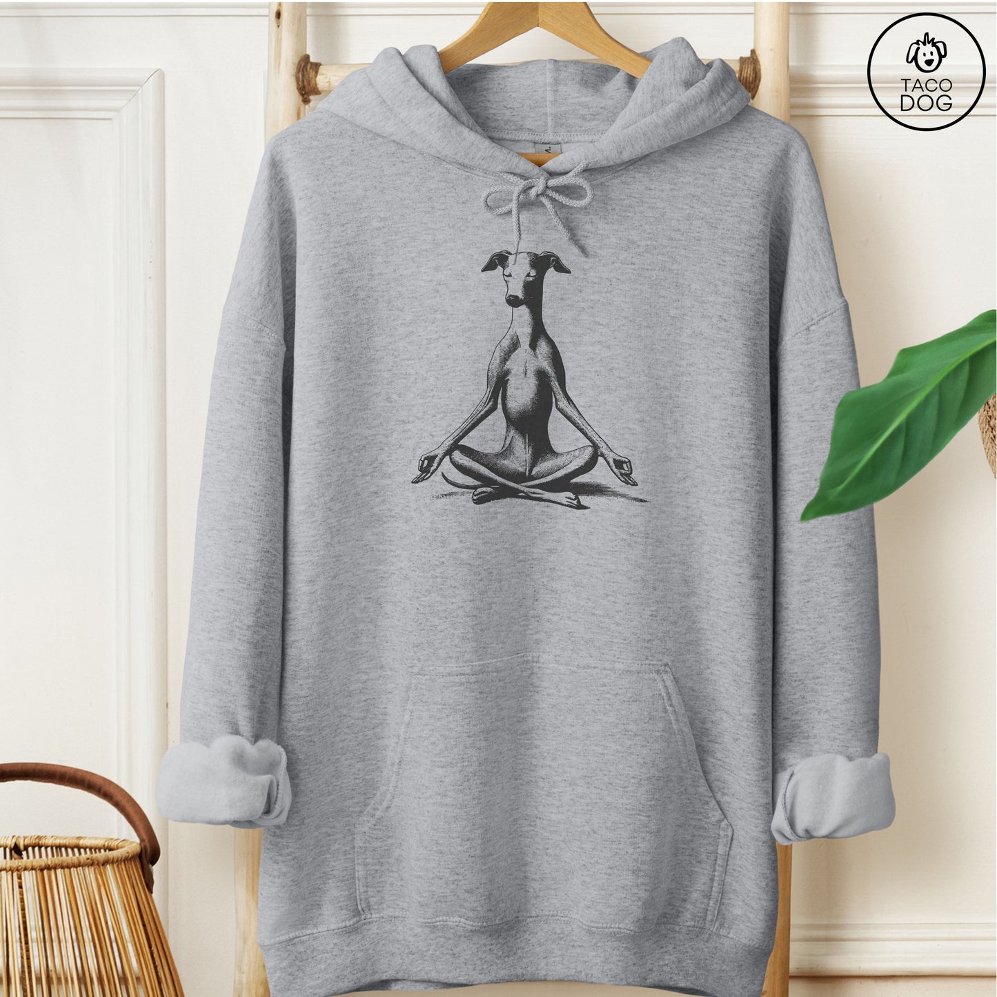 Italian Greyhound Whippet Iggy Meditate Yoga Hoodie