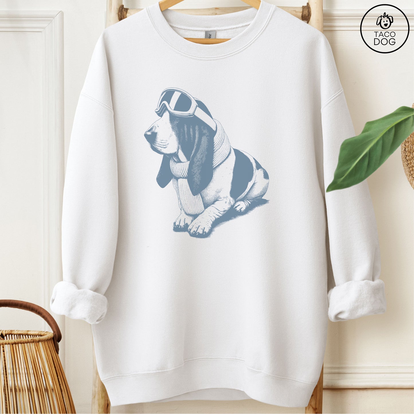 Basset Hound Winter Sport Sweatshirt