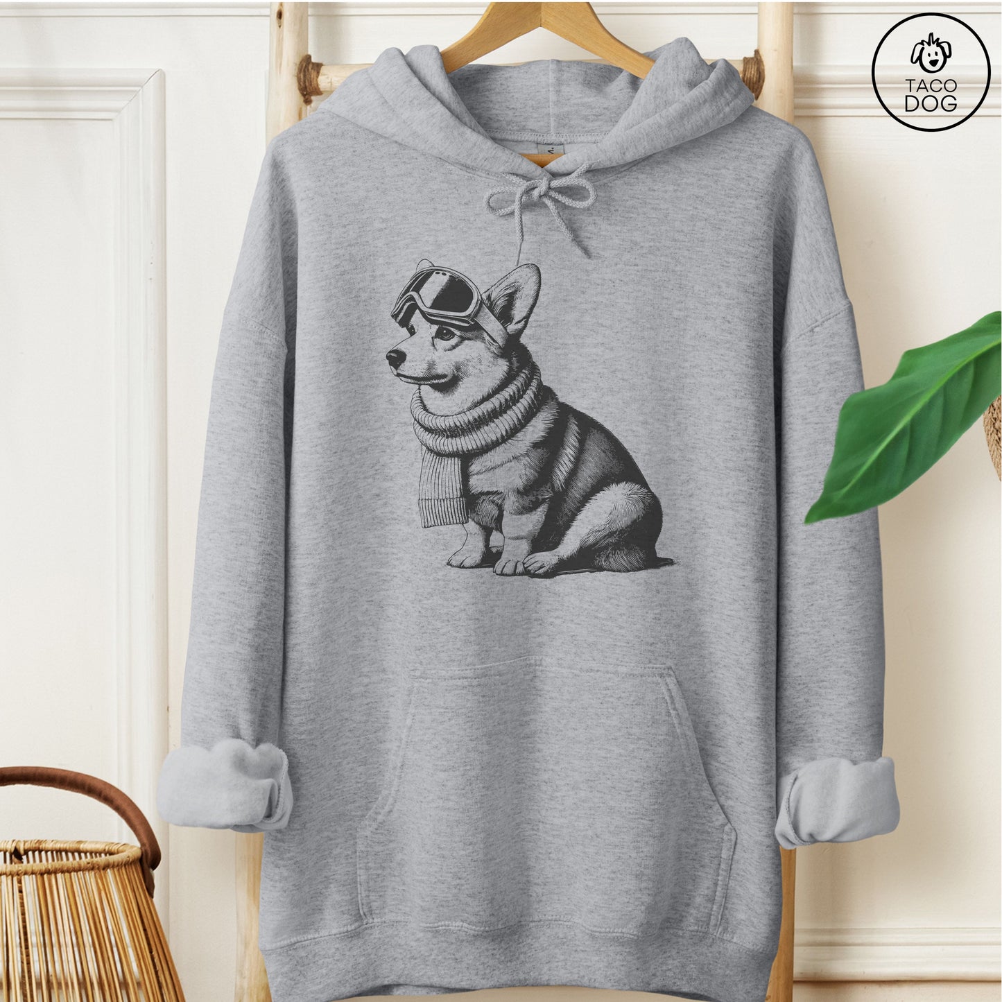 Corgi Winter Sport Hoodie