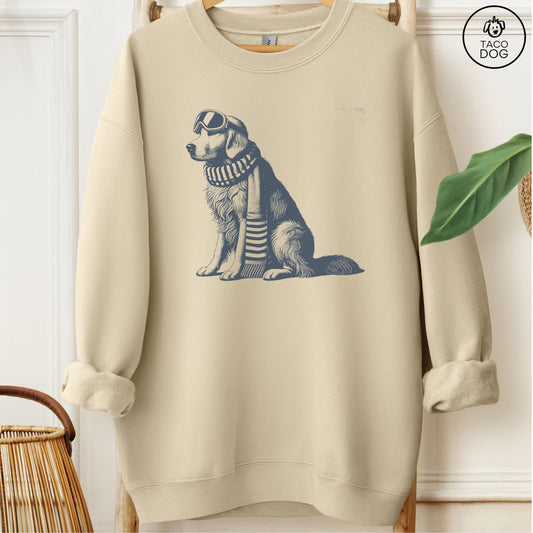 Golden Retriever Winter Sport Sweatshirt Sand Taco-Dog