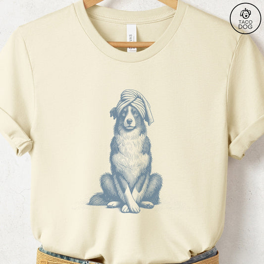 Australian Shepherd Aussie Spa Bath T-Shirt Natural Taco-Dog