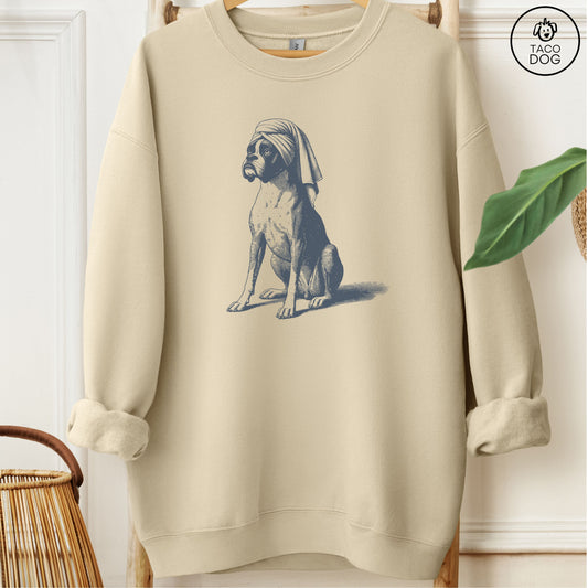 Boxer Dog Spa Bath Sweatshirt Sand Taco-Dog