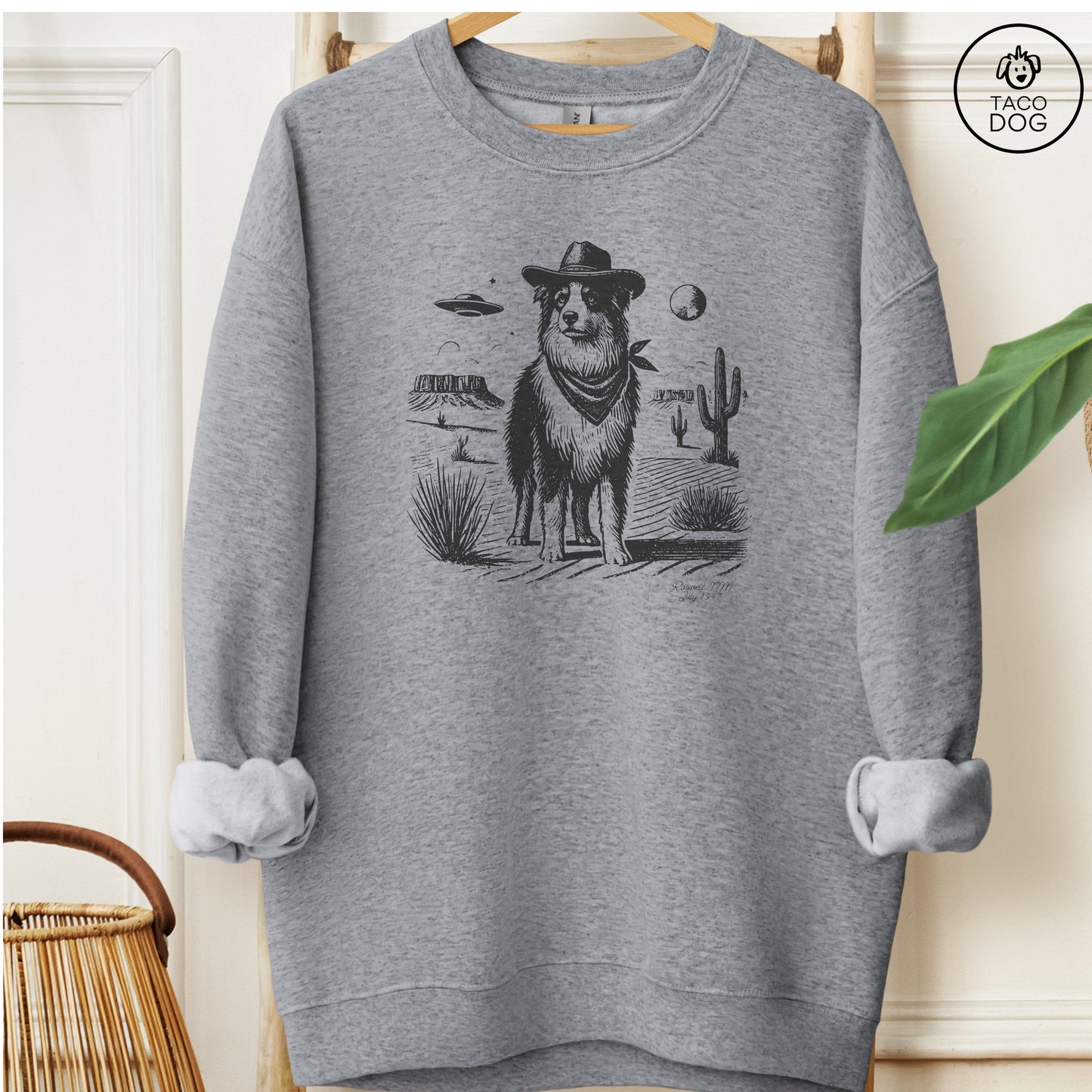 Australian Shepherd Aussie Cowboy UFO Sweatshirt