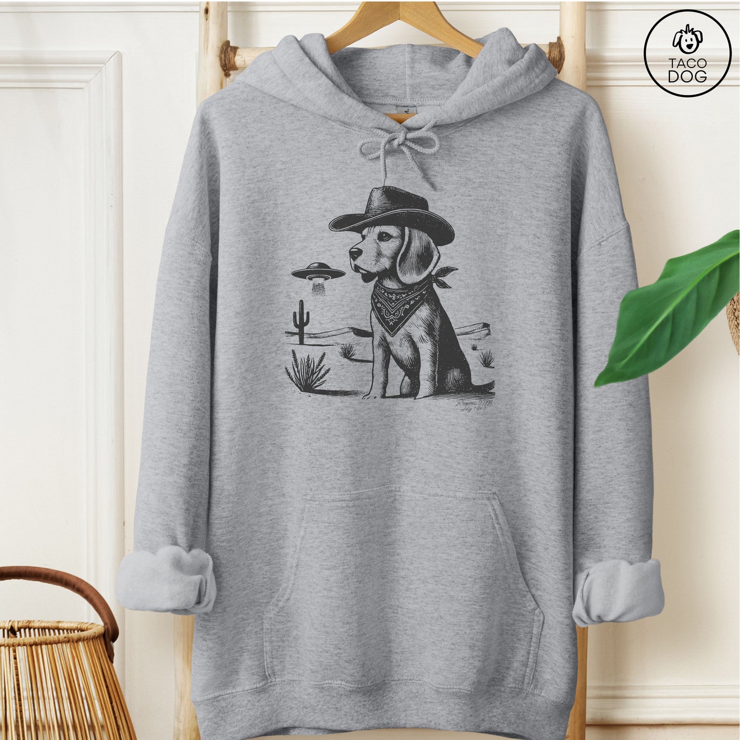 Beagle Ink Cowboy UFO Hoodie