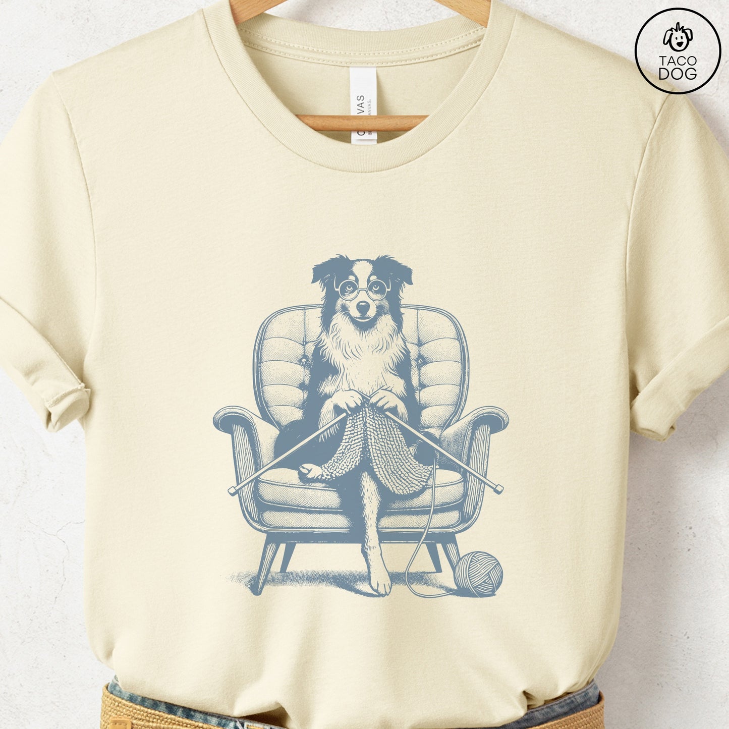 Australian Shepherd Aussie Knitting T-Shirt