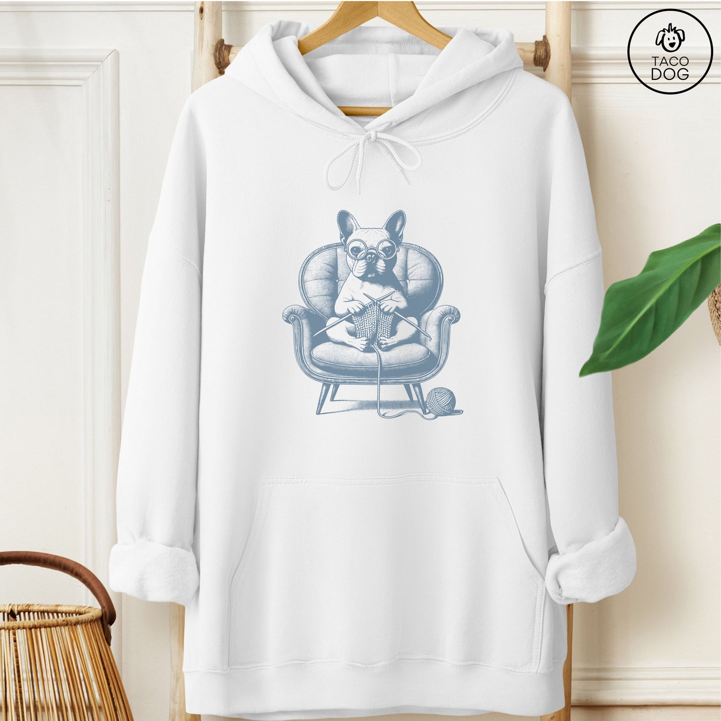 French Bulldog Frenchie Knitting Hoodie