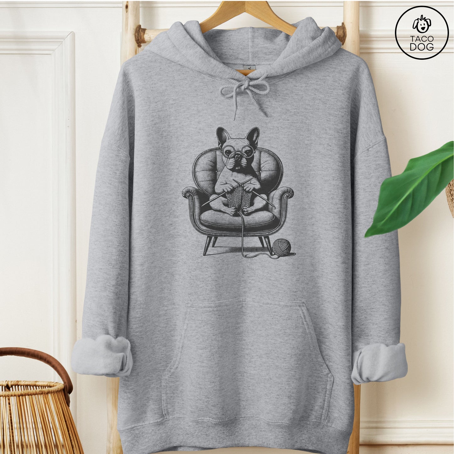 French Bulldog Frenchie Knitting Hoodie