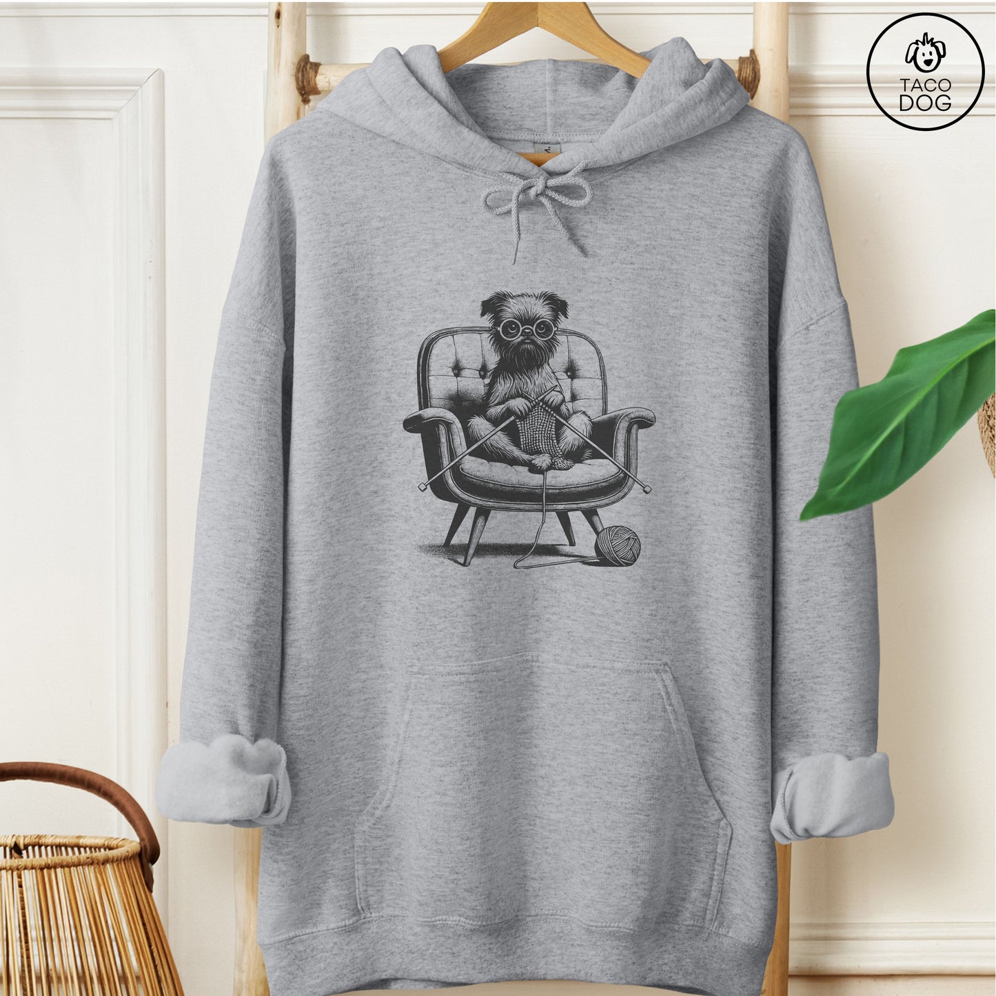 Brussels Griffon Griff Knitting Hoodie