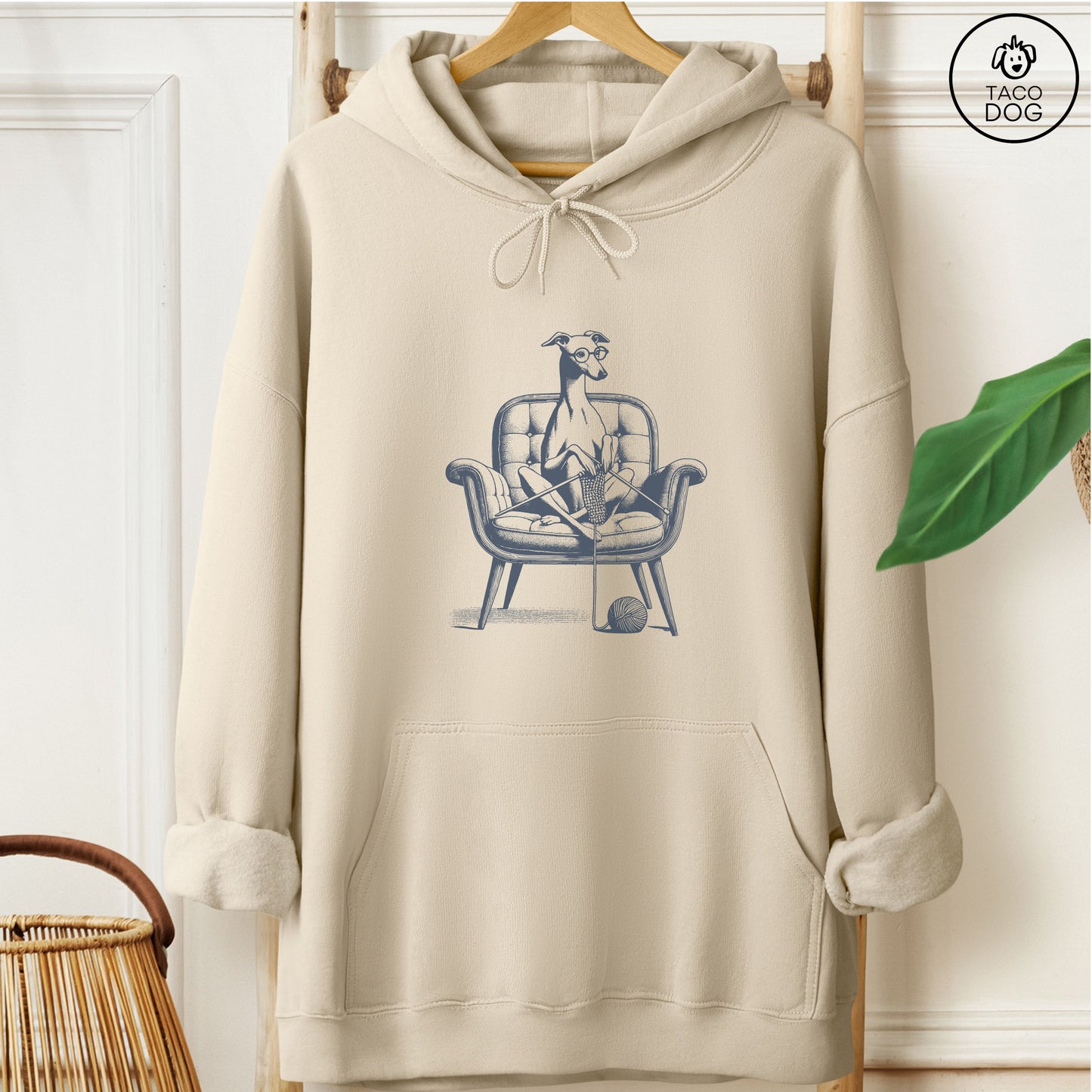 Italian Greyhound Whippet Iggy Knitting Hoodie