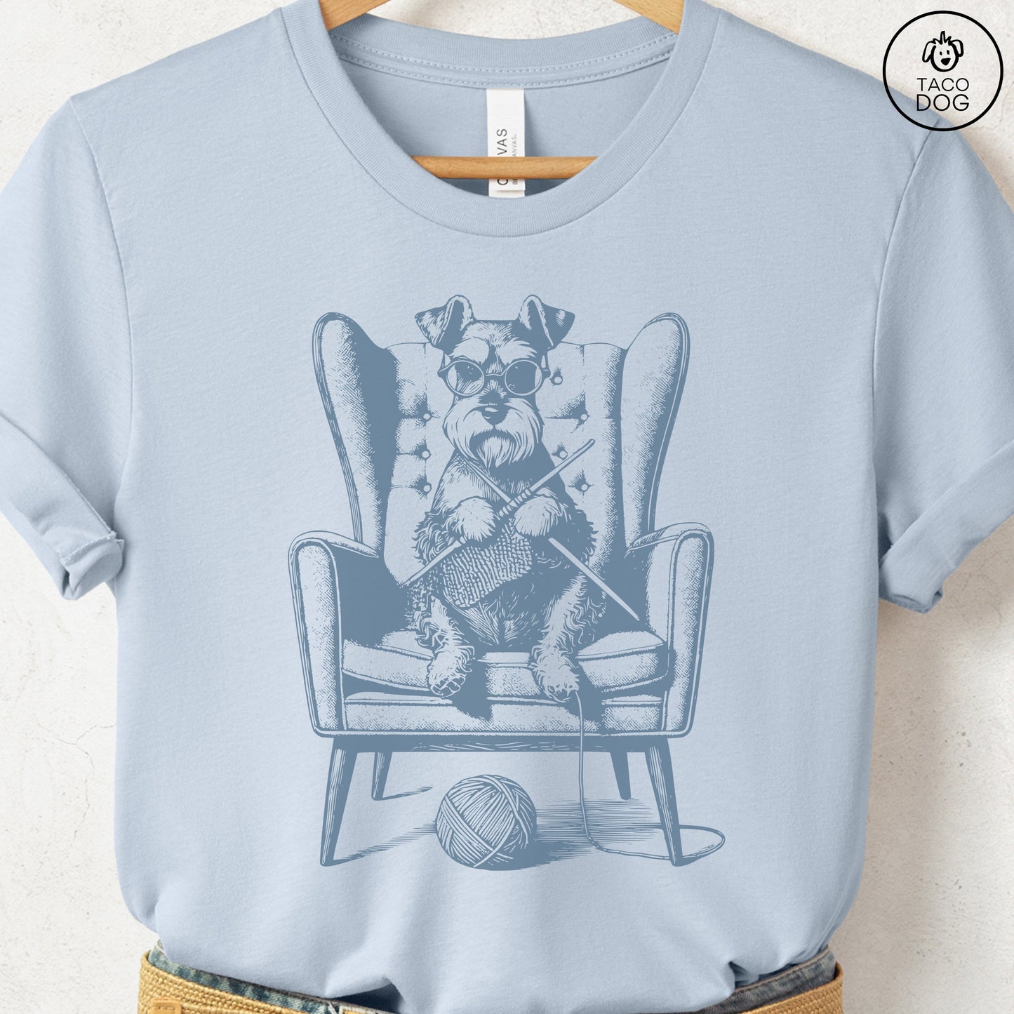 Schnauzer Knitting T-Shirt