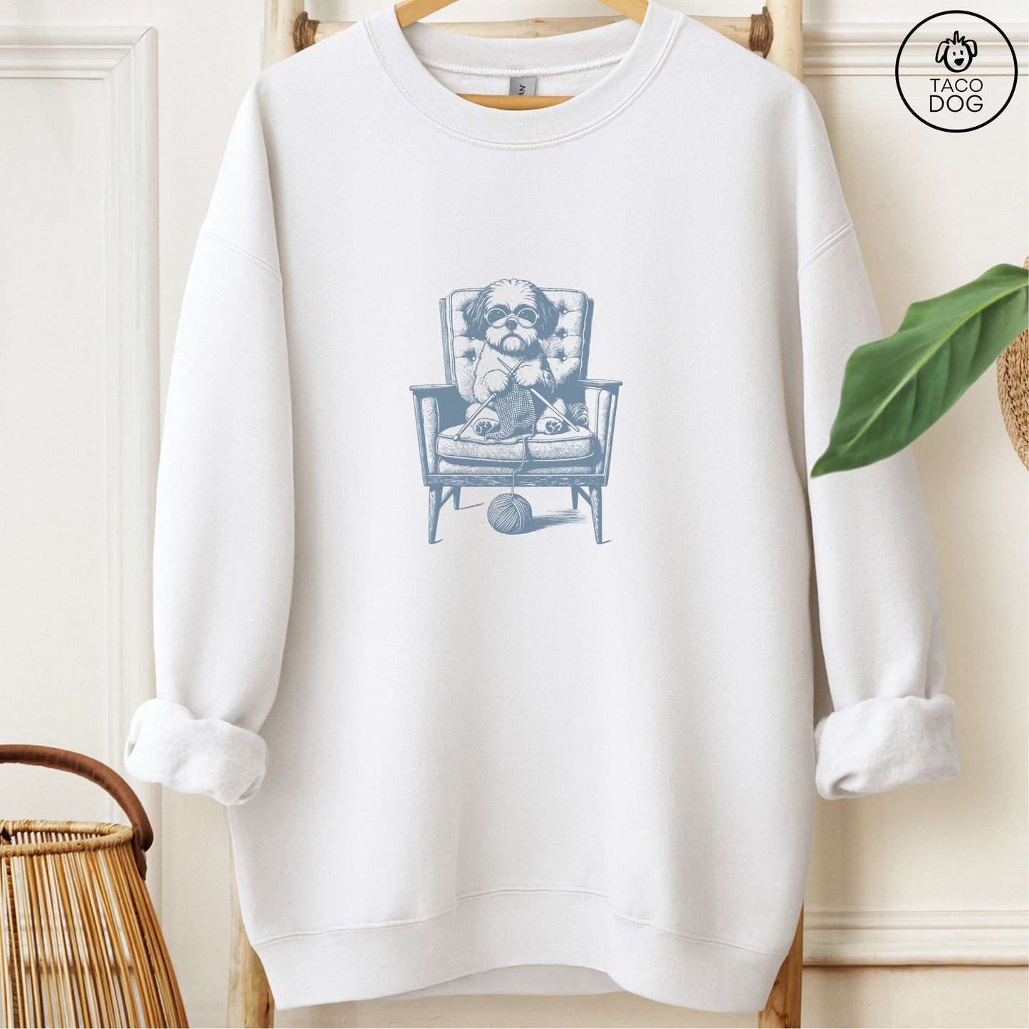 Shih Tzu Knitting Sweatshirt