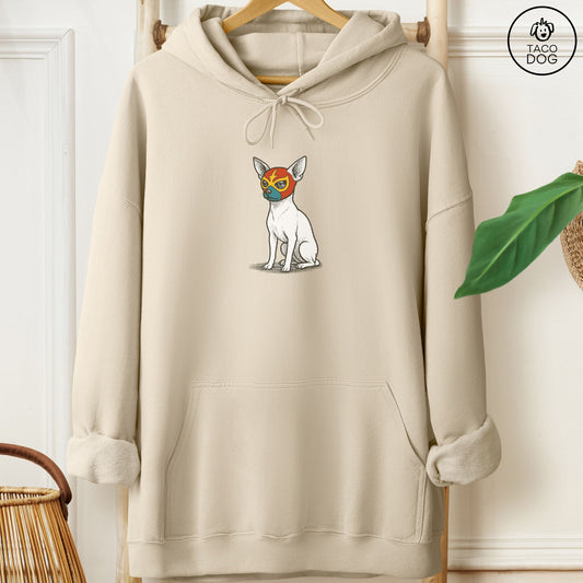 Chihuahua Luchador Hoodie Sand Taco-Dog