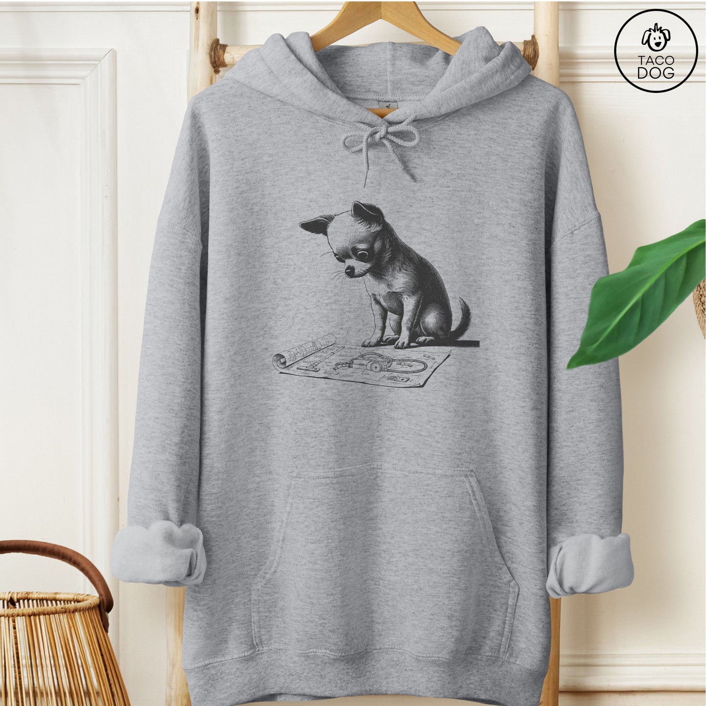 Chihuahua Vacuum Blueprint Hoodie