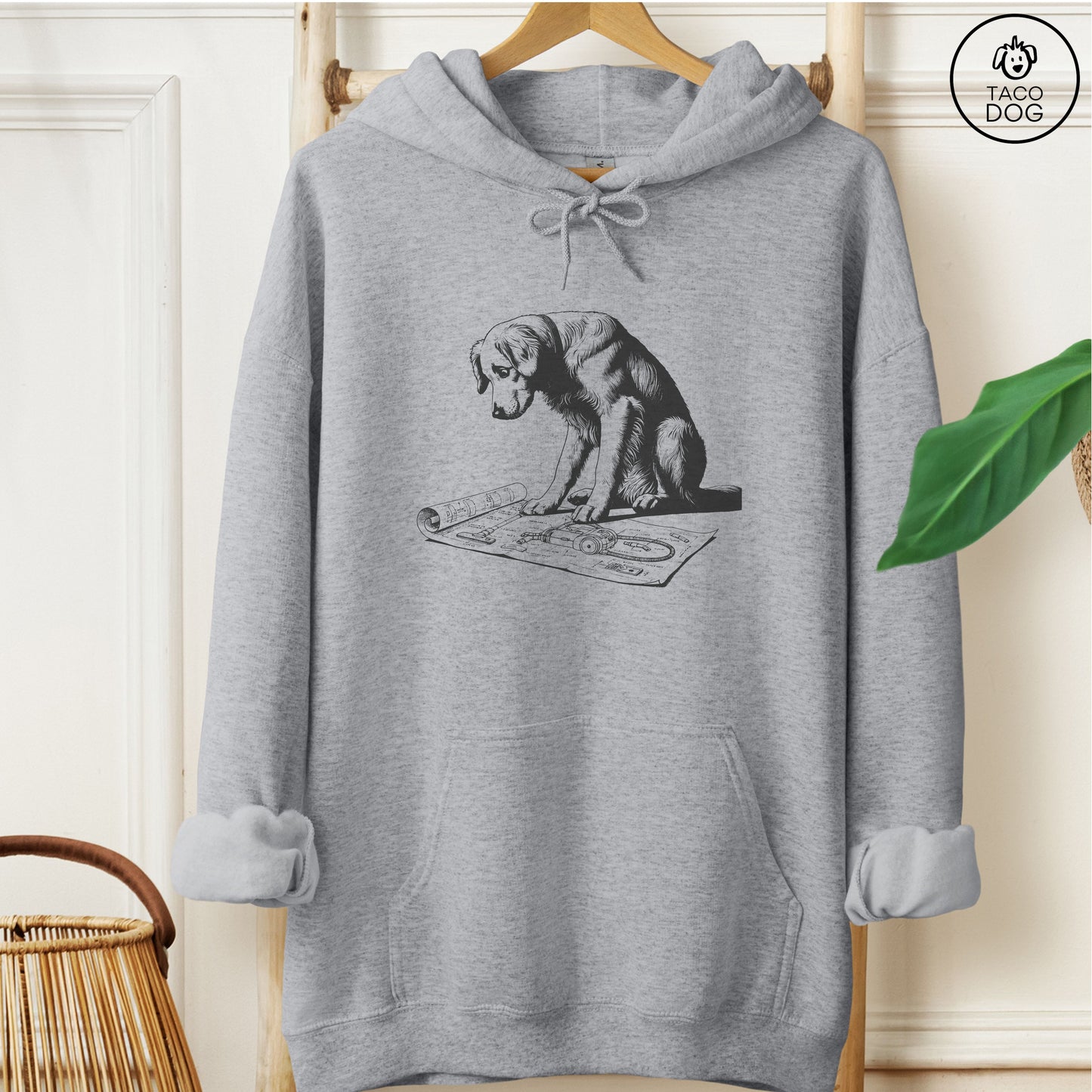 Golden Retriever Vacuum Blueprint Hoodie