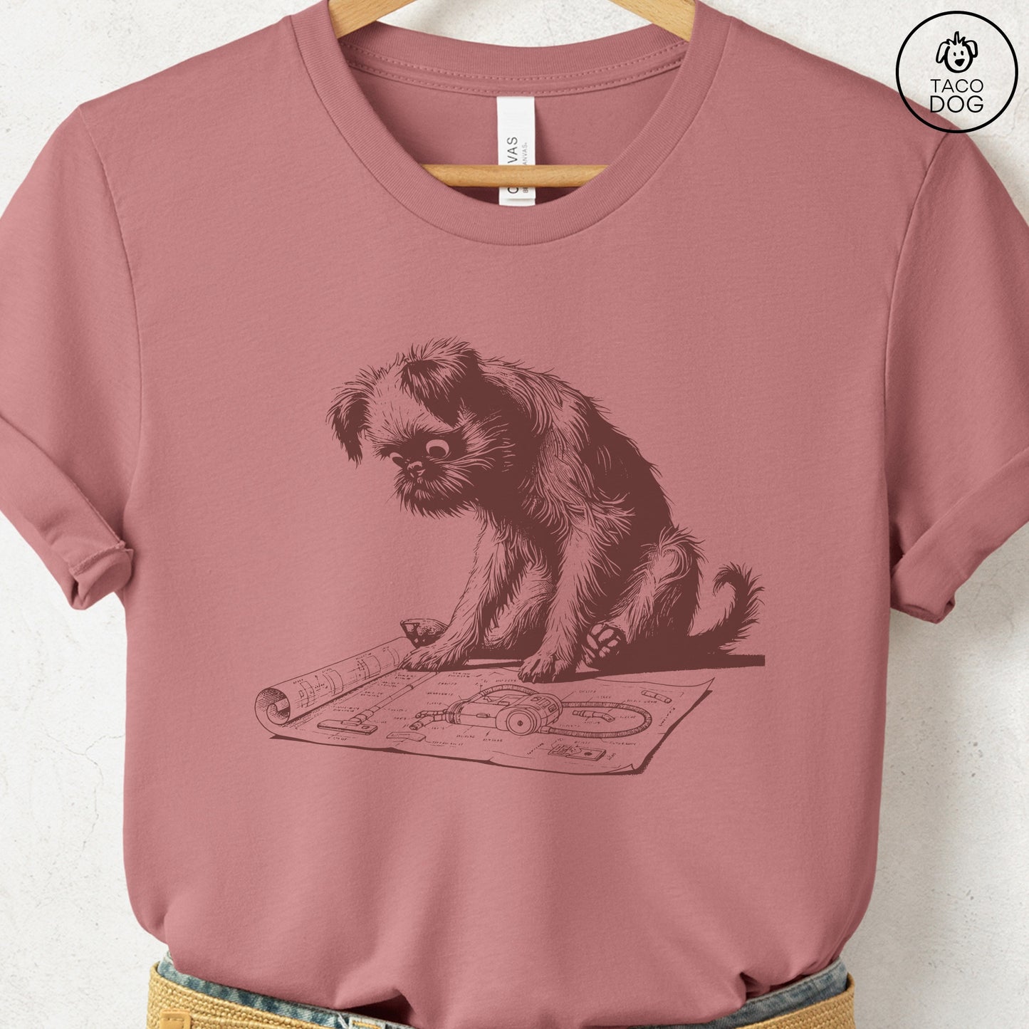 Brussels Griffon Griff Vacuum Blueprint T-Shirt