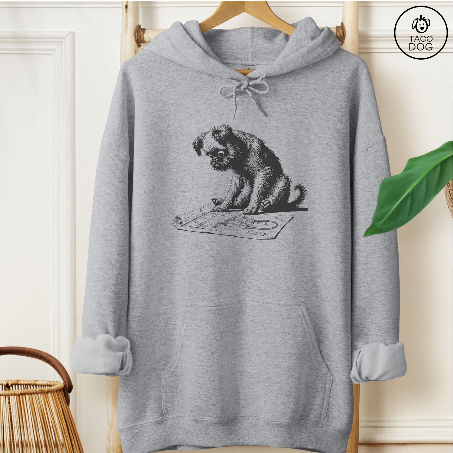 Brussels Griffon Griff Vacuum Blueprint Hoodie