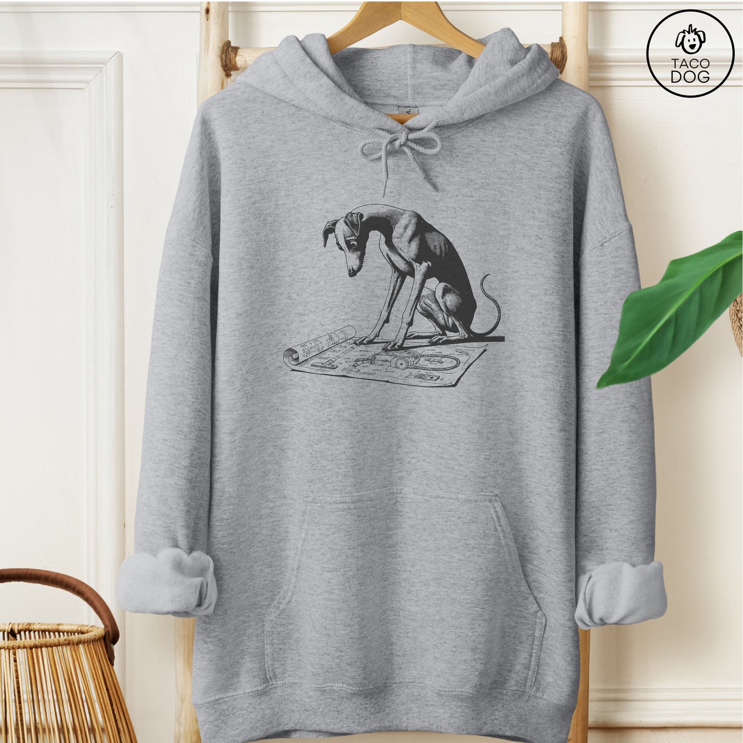 Italian Greyhound Whippet Iggy Vacuum Blueprint Hoodie