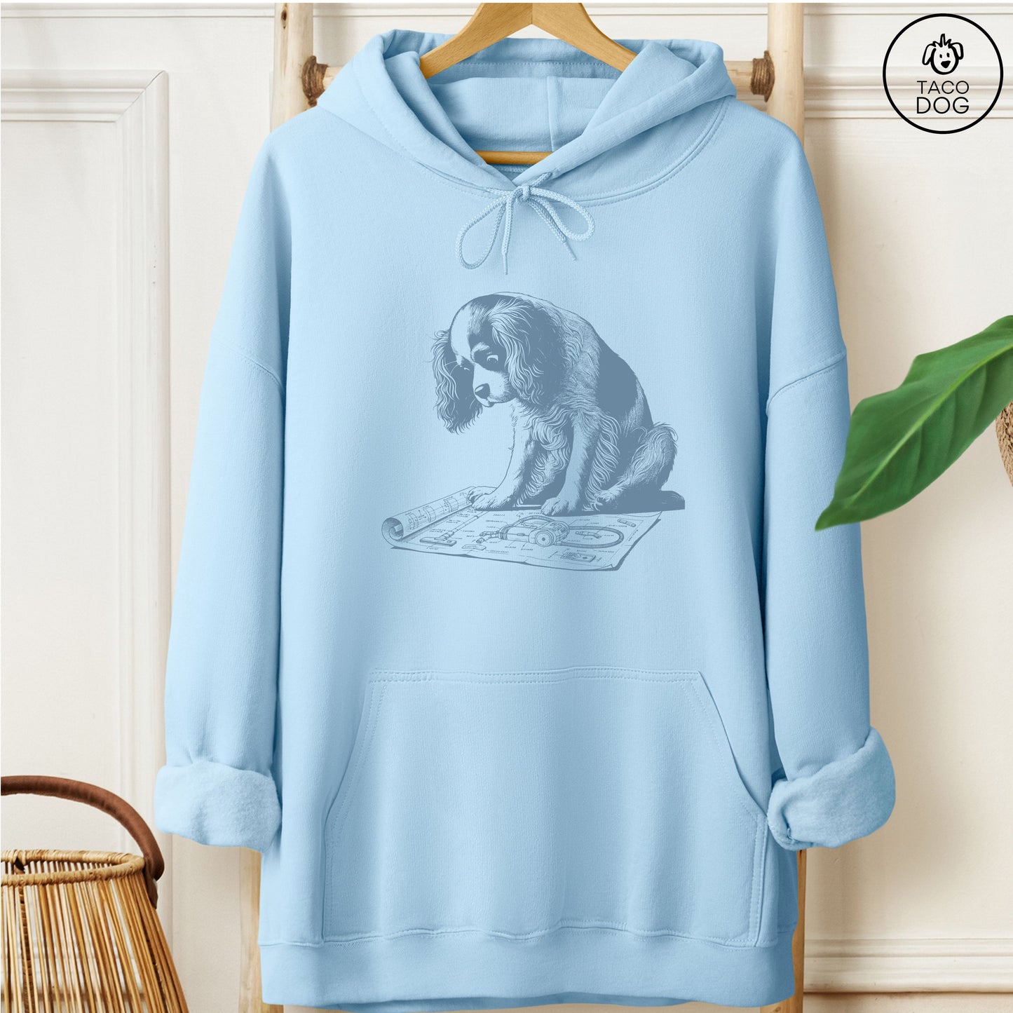 Cavalier King Charles Spaniel Vacuum Blueprint Hoodie