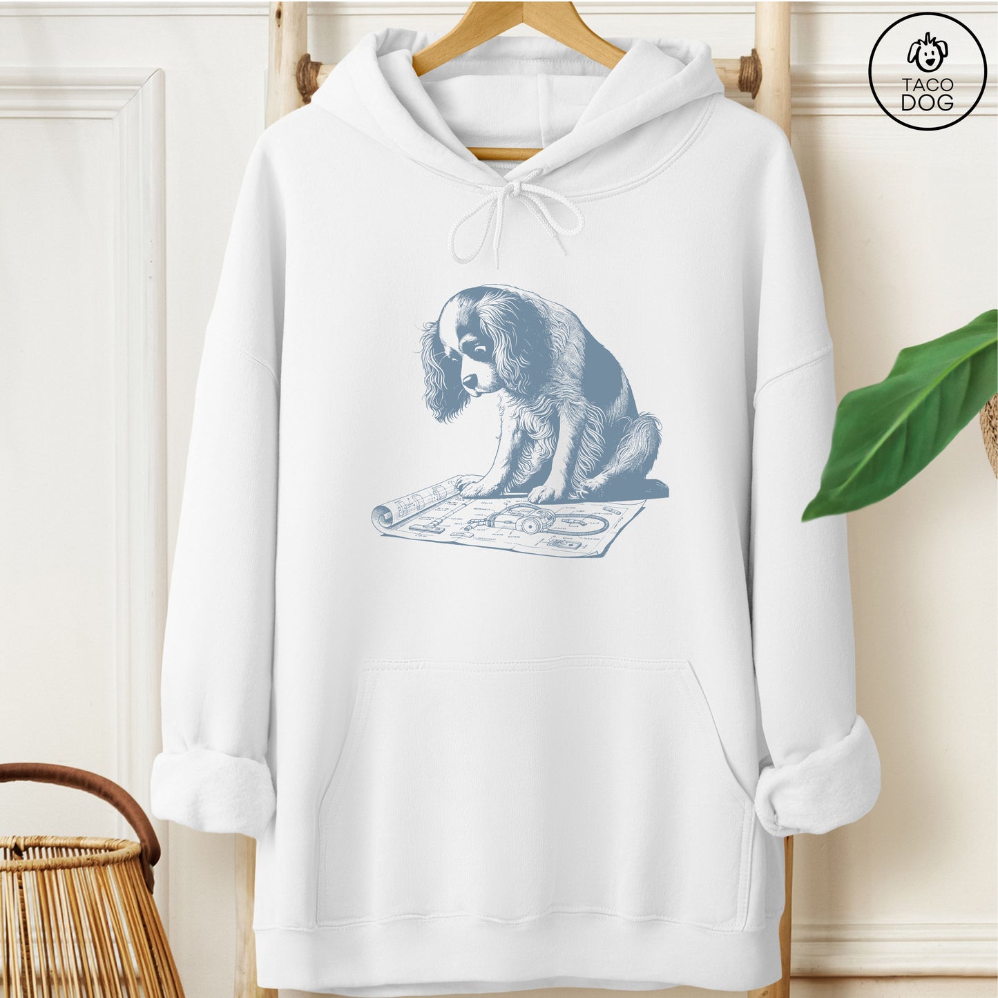 Cavalier King Charles Spaniel Vacuum Blueprint Hoodie