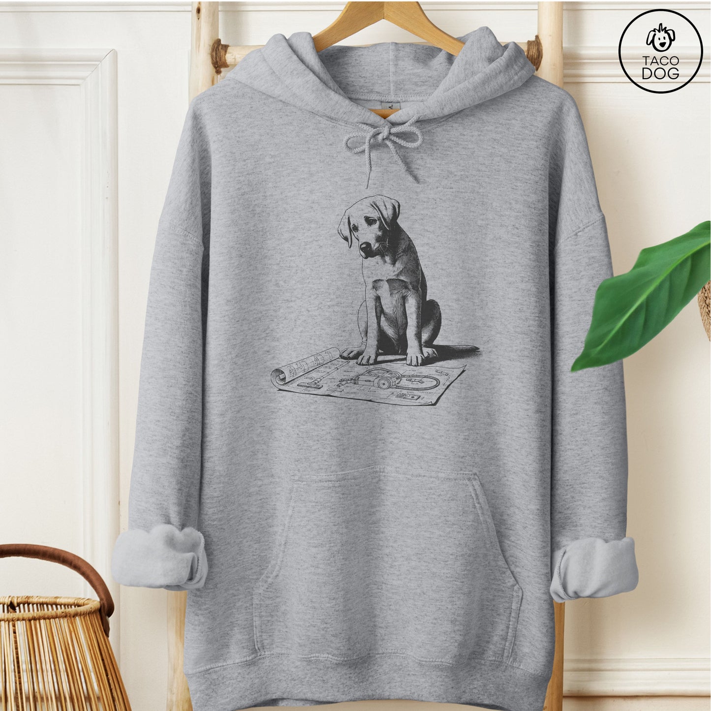 Labrador Retriever Lab Vacuum Blueprint Hoodie