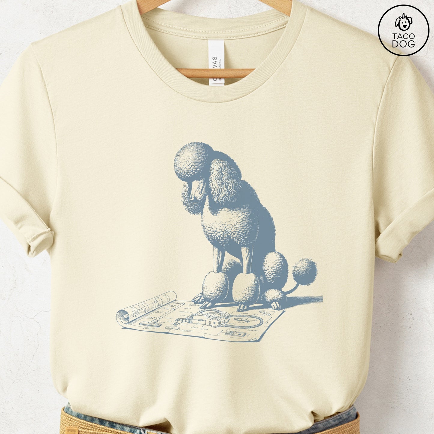 Poodle Vacuum Blueprint T-Shirt