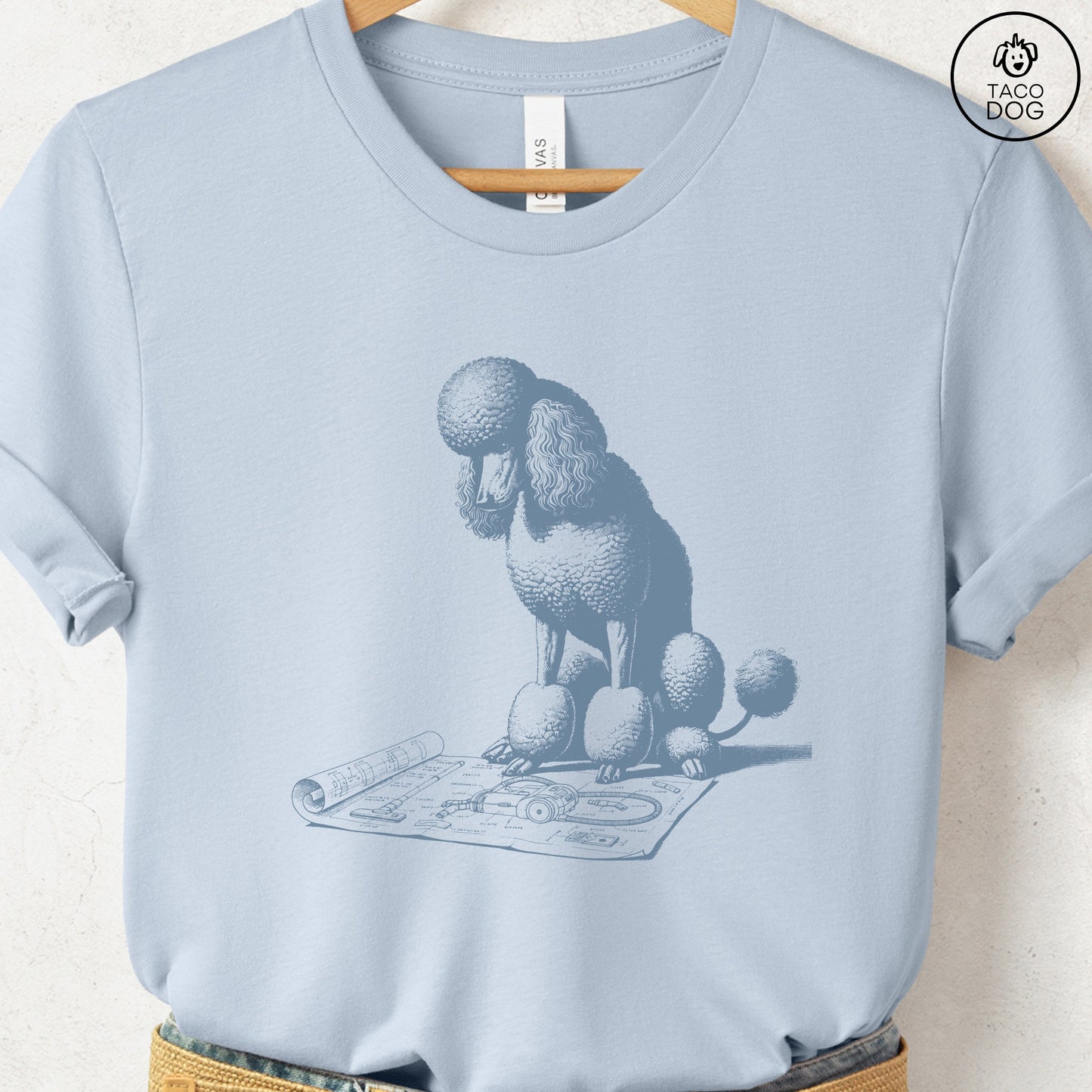 Poodle Vacuum Blueprint T-Shirt