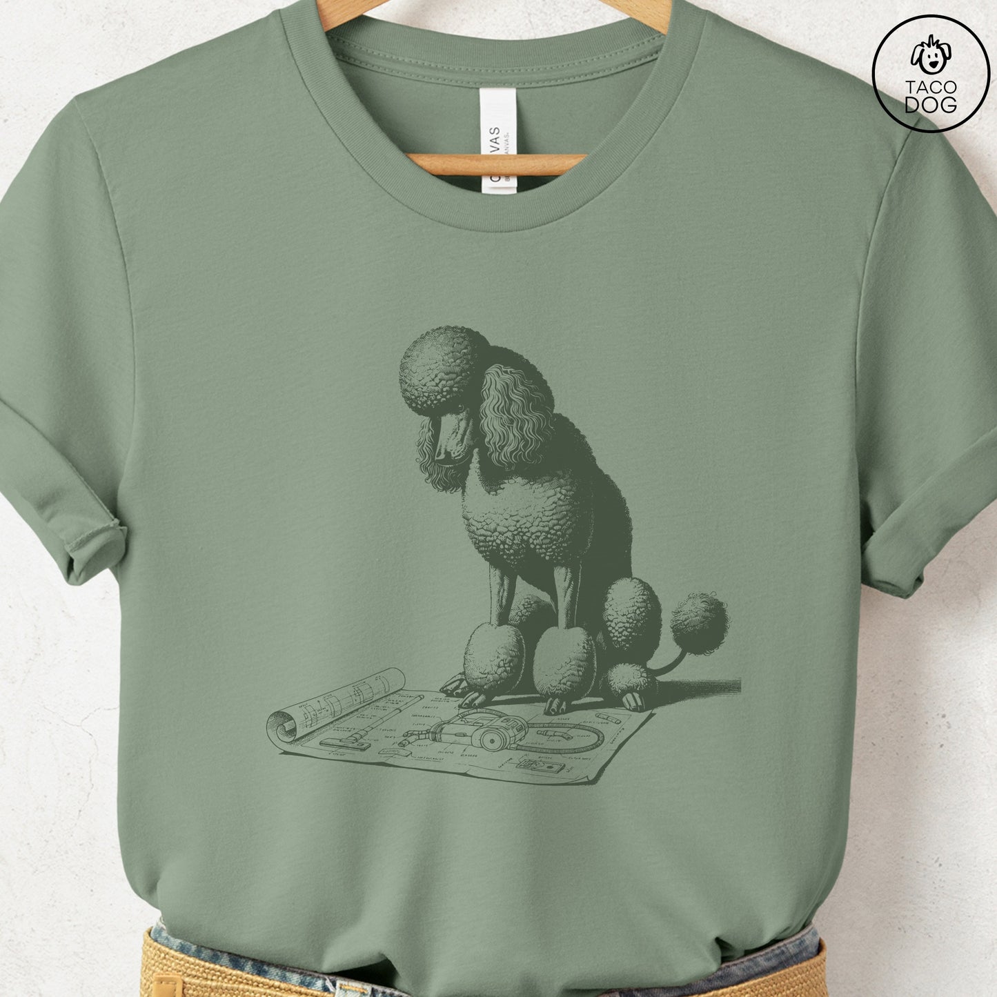 Poodle Vacuum Blueprint T-Shirt