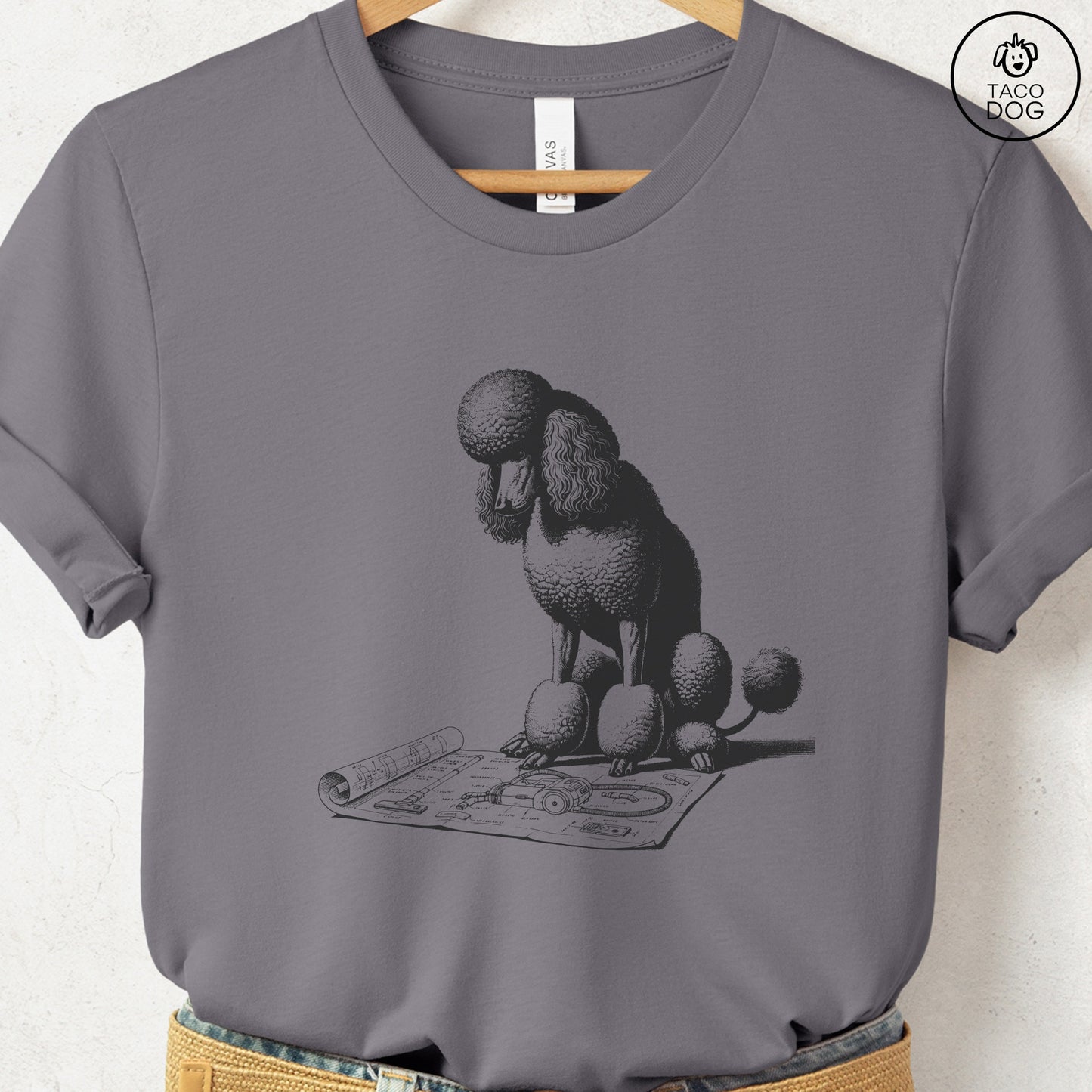 Poodle Vacuum Blueprint T-Shirt