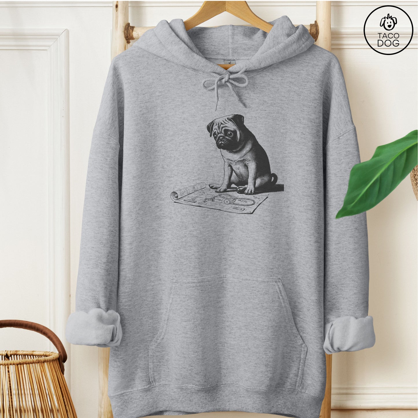Pug Vacuum Blueprint Hoodie