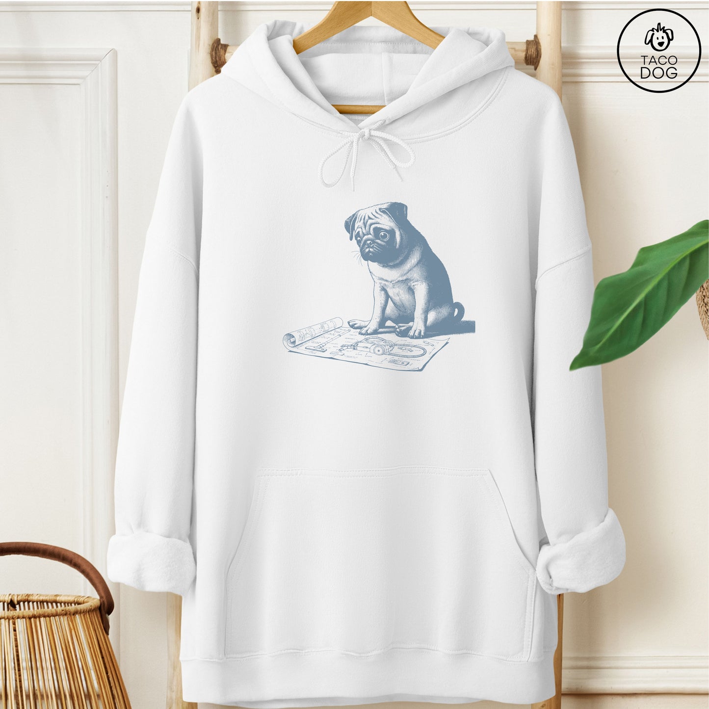 Pug Vacuum Blueprint Hoodie