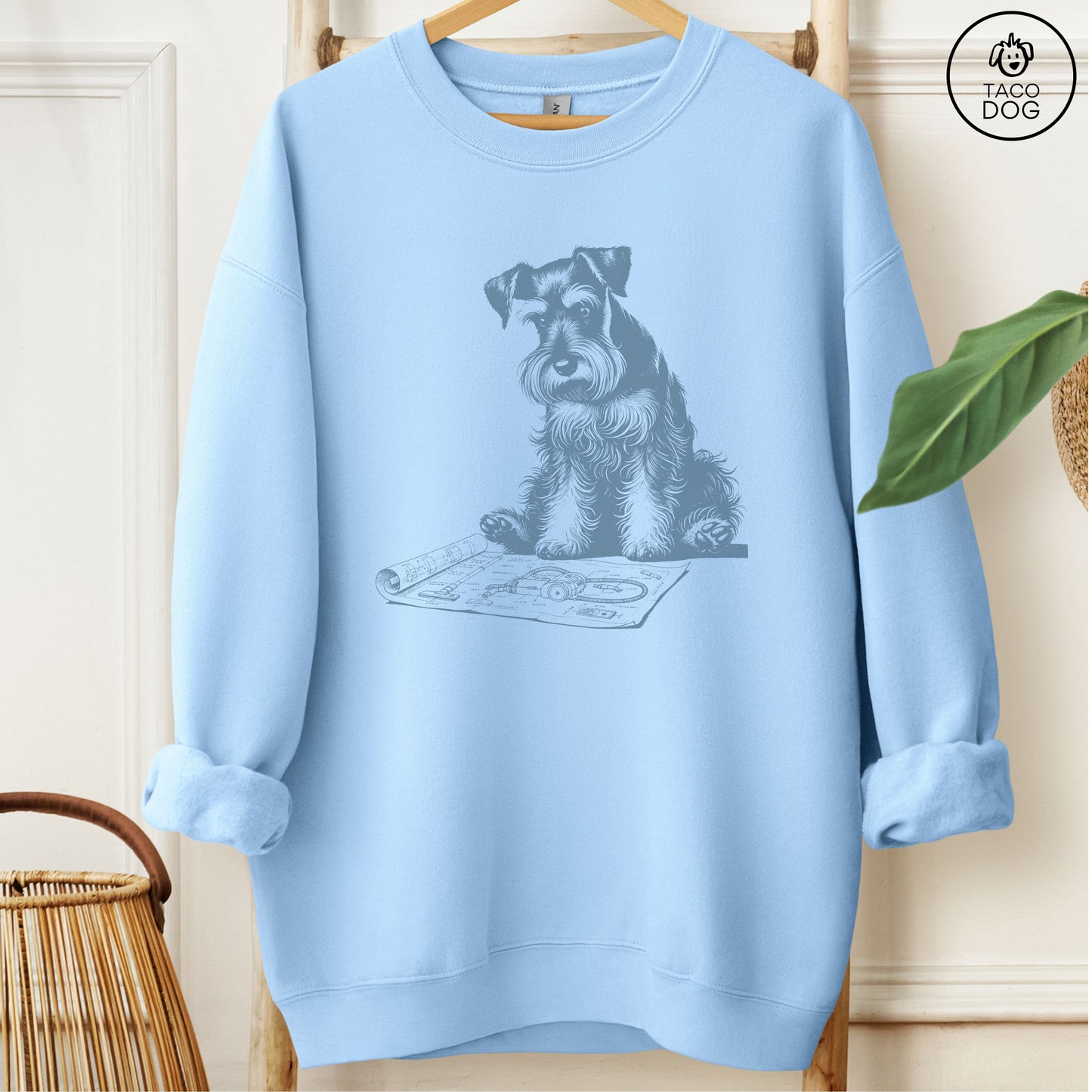 Schnauzer Vacuum Blueprint Sweatshirt