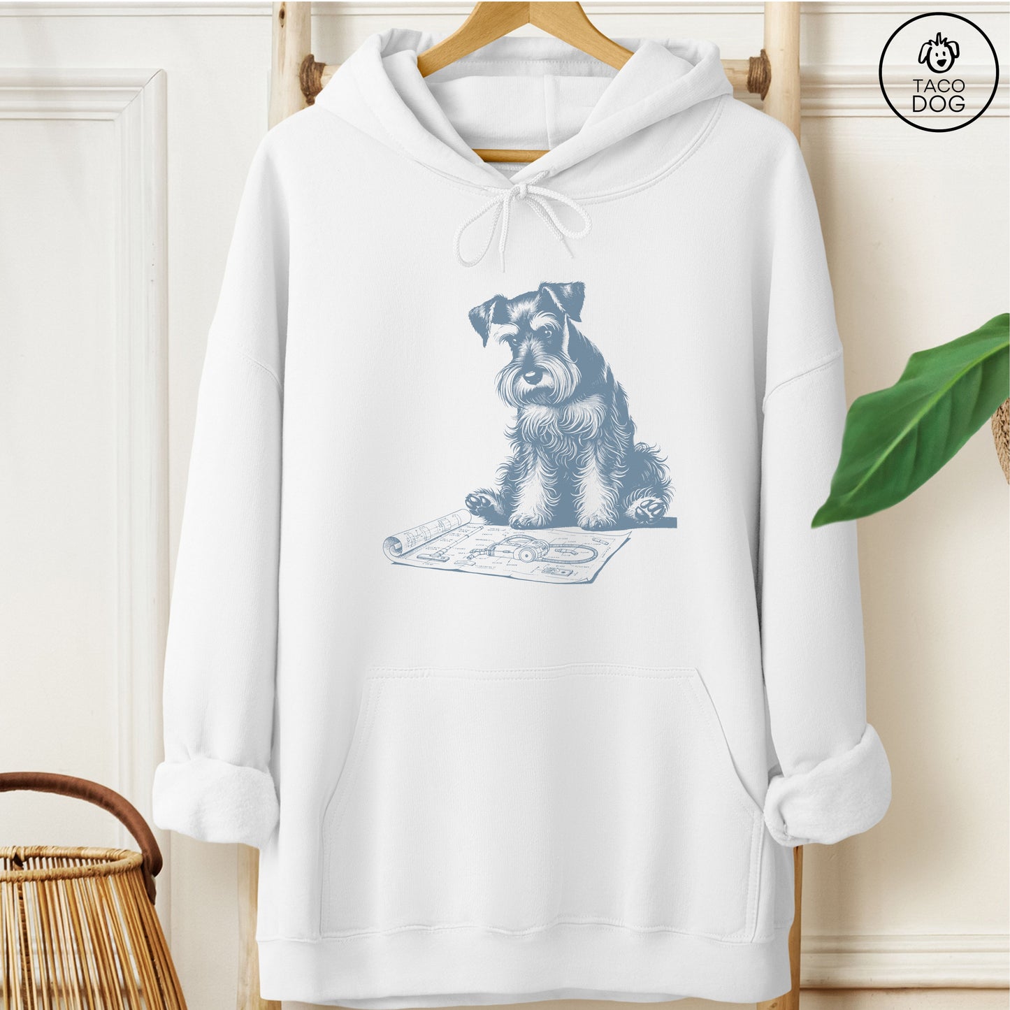 Schnauzer Vacuum Blueprint Hoodie