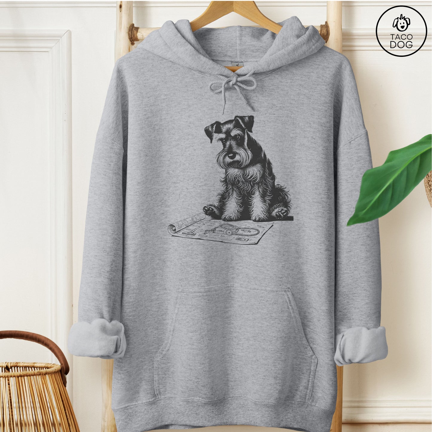 Schnauzer Vacuum Blueprint Hoodie
