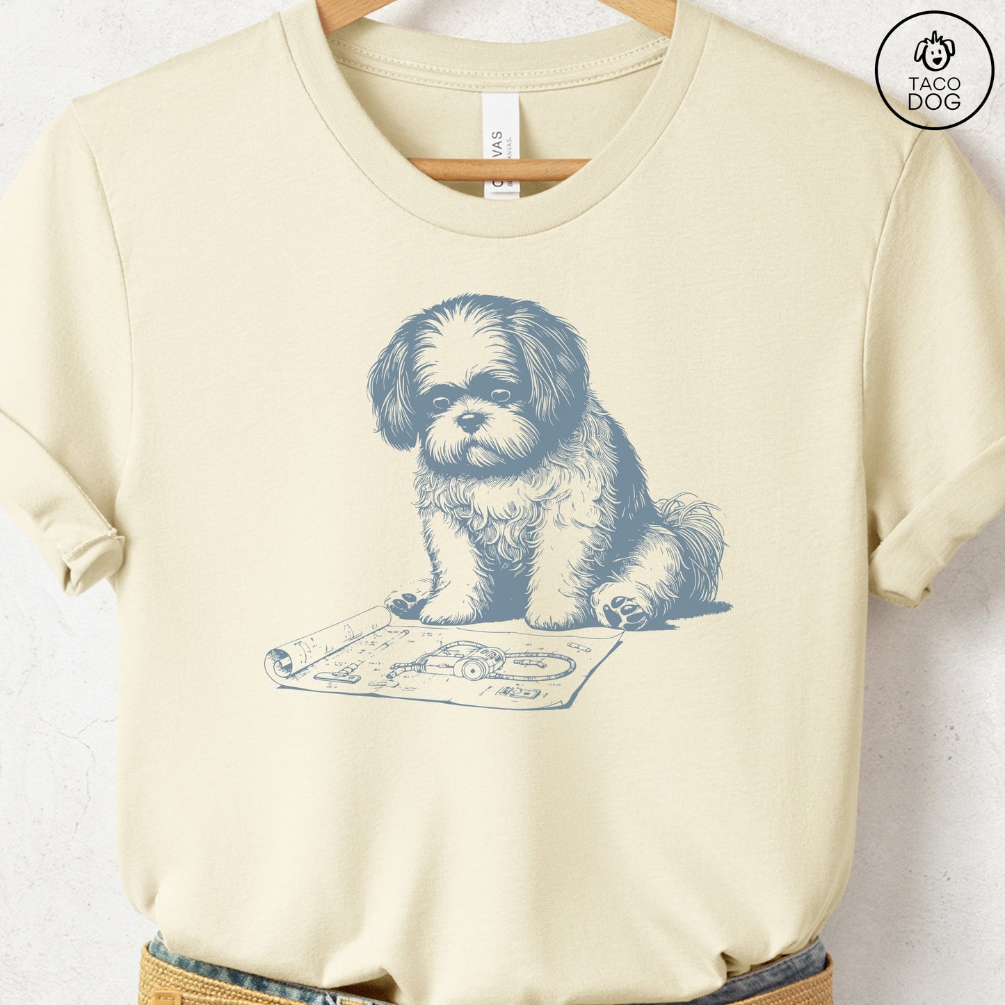 Shih Tzu Vacuum Blueprint T-Shirt