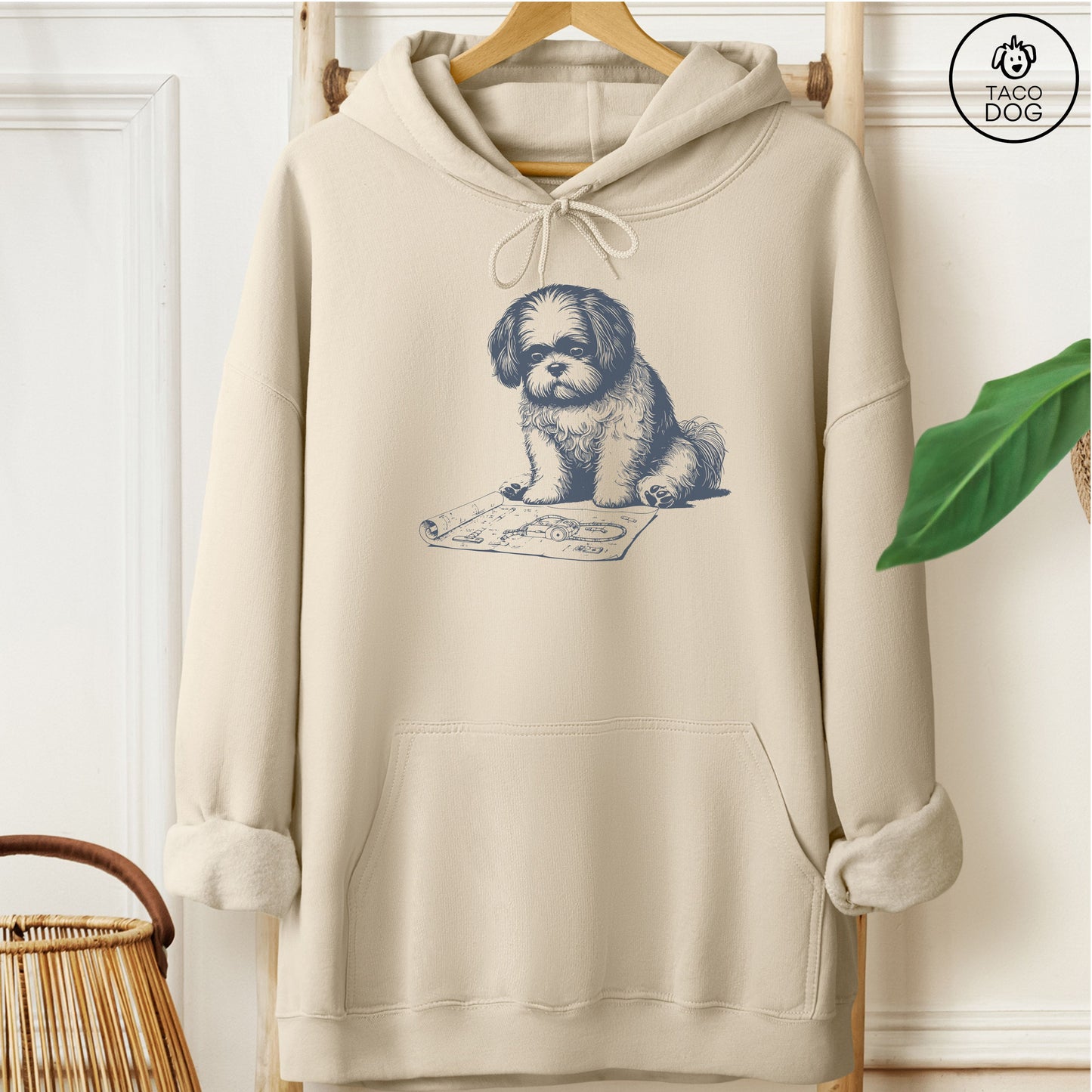 Shih Tzu Vacuum Blueprint Hoodie